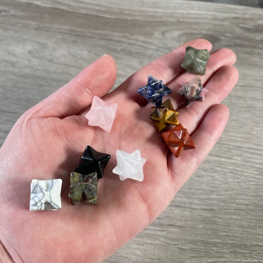 Assorted crystal merkabas wholesale spiritual tools
