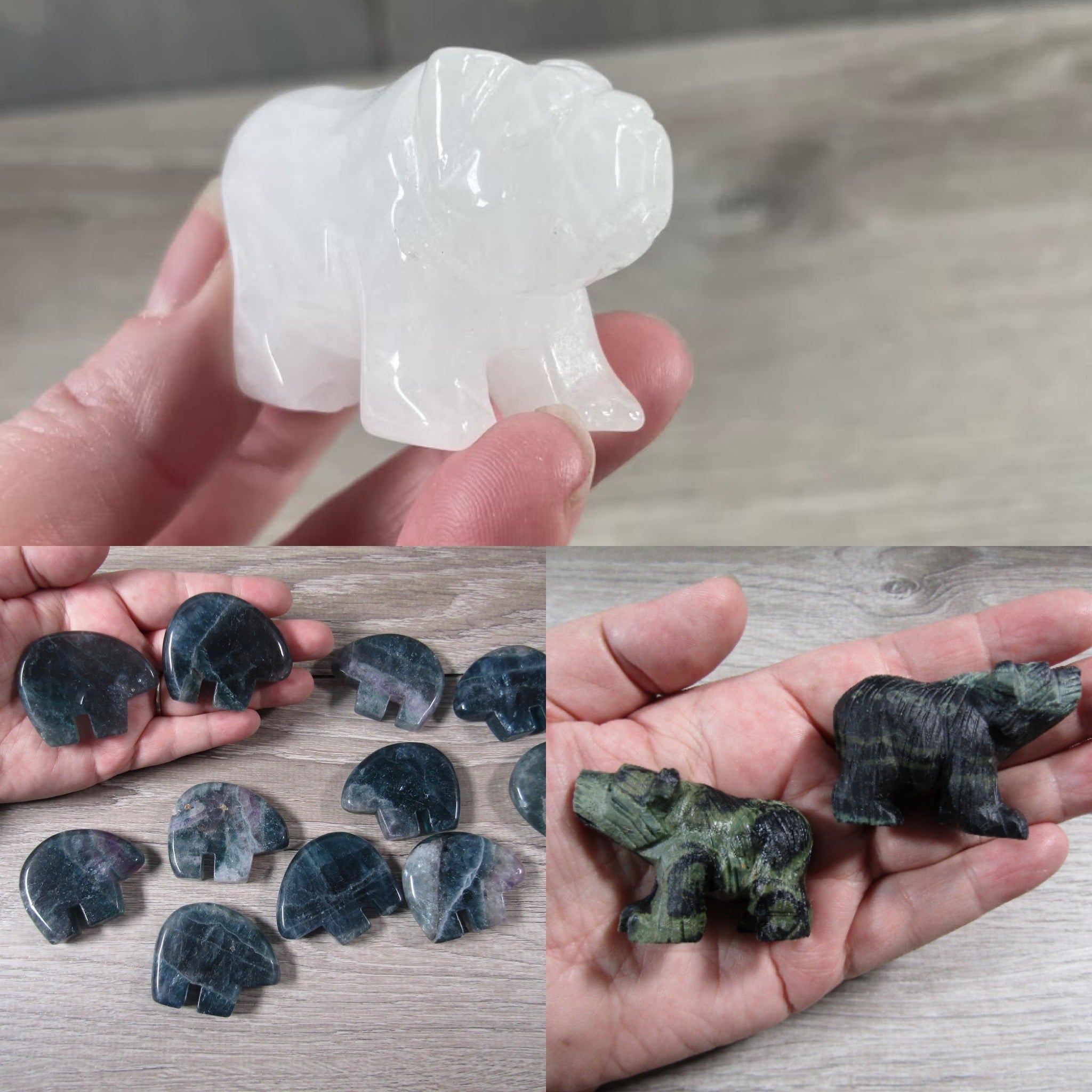 Gemstone Bear Figurine – Crystal Animal Decor, wholesale