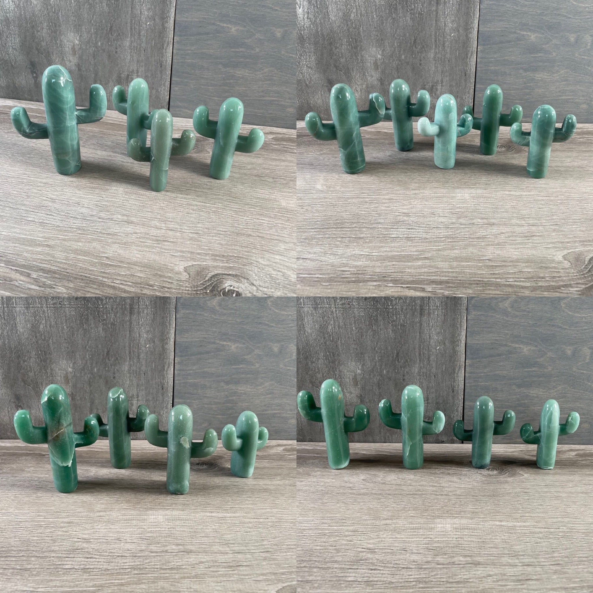 Hand-carved aventurine cactus figurines wholesale