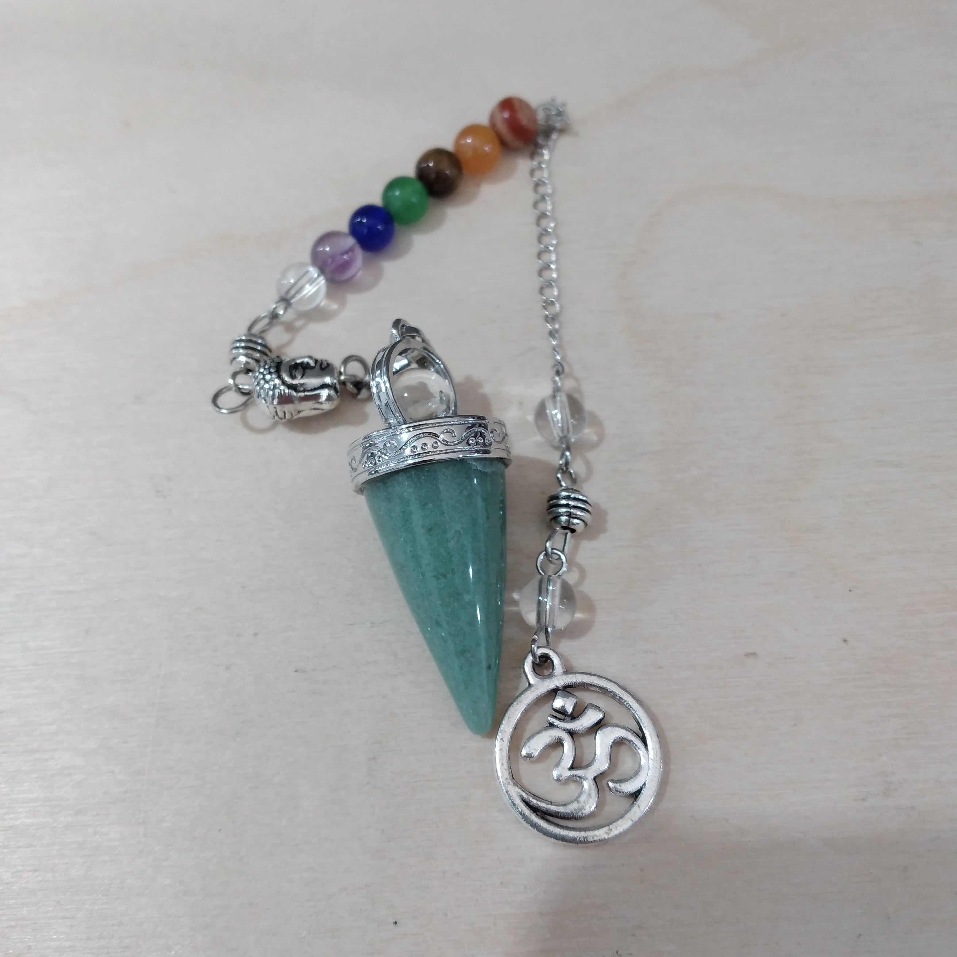 Assorted Chakra Ohm Symbol Pendulums for Wholesale