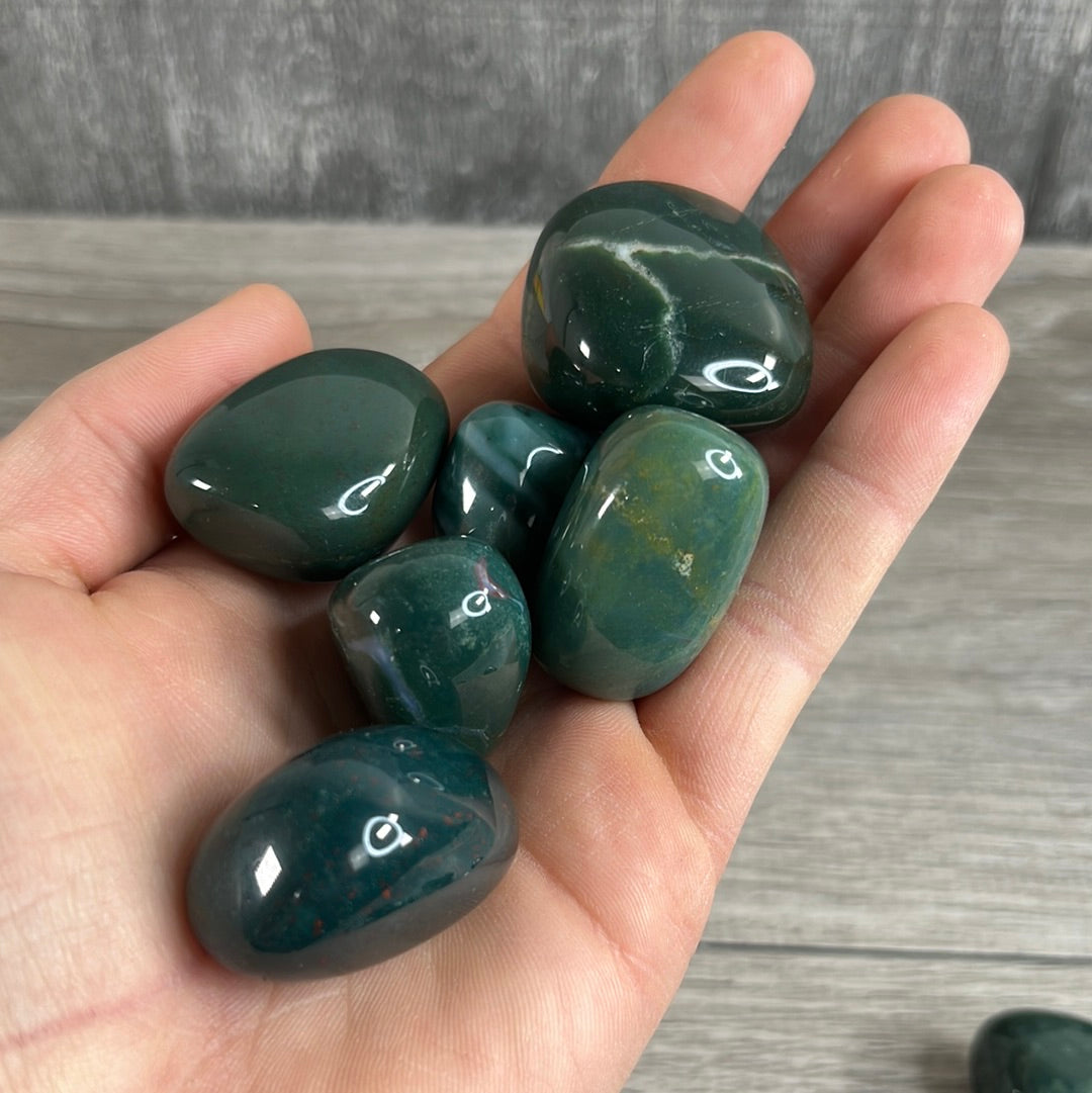 Bulk Bloodstone crystals for metaphysical shops, healing, and energy work.