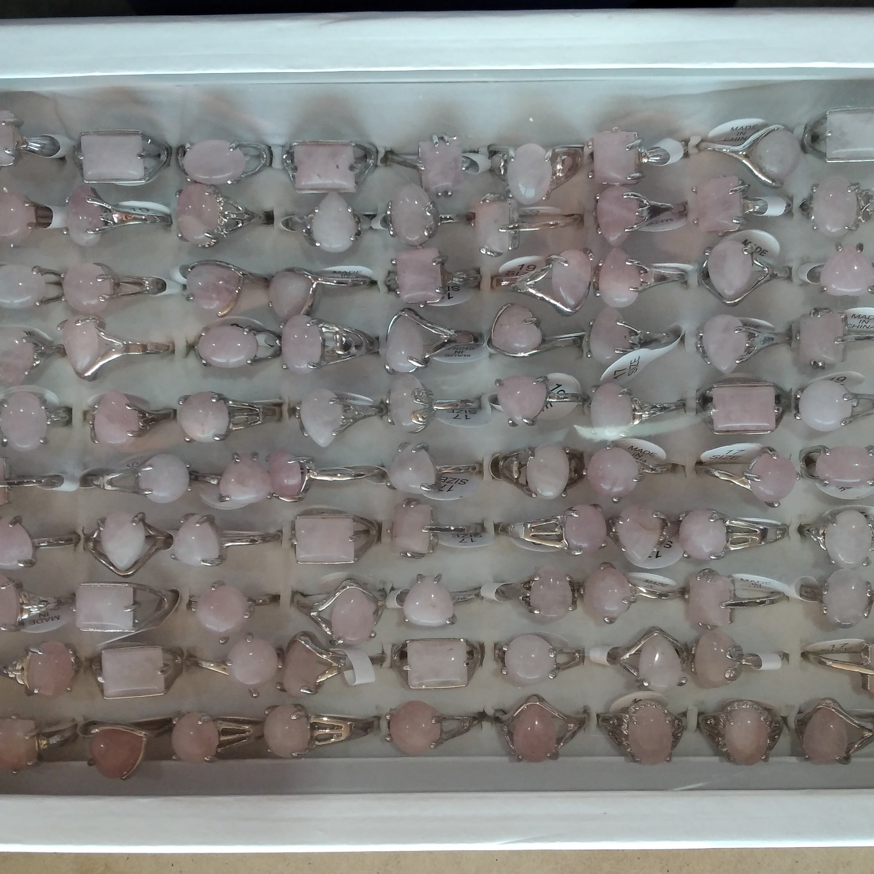 Gemstone Rings Assortment – 100 or 50 Mixed Stone Rings