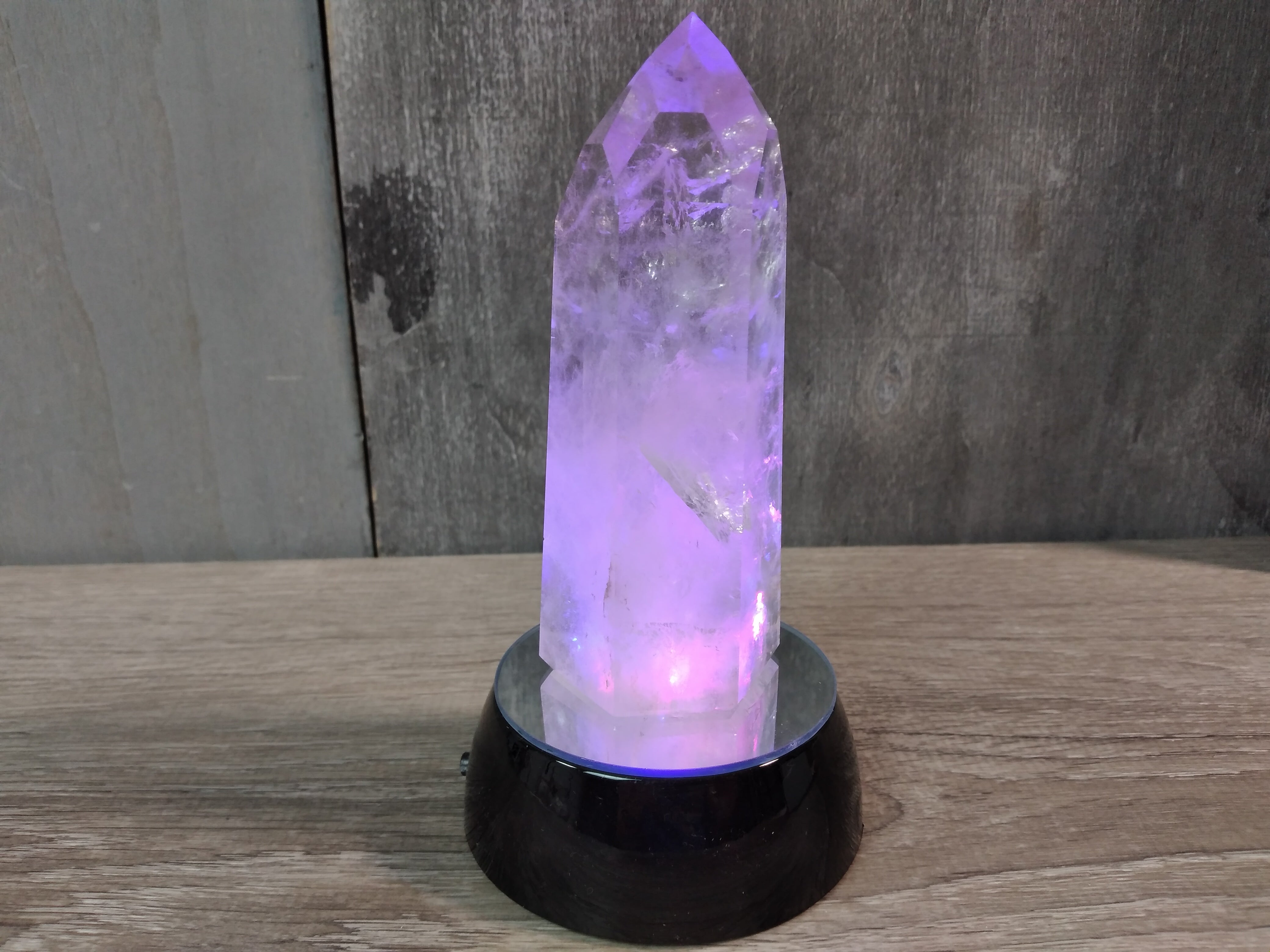 LED Light Stand with 3 Color Modes for Crystals and Displays