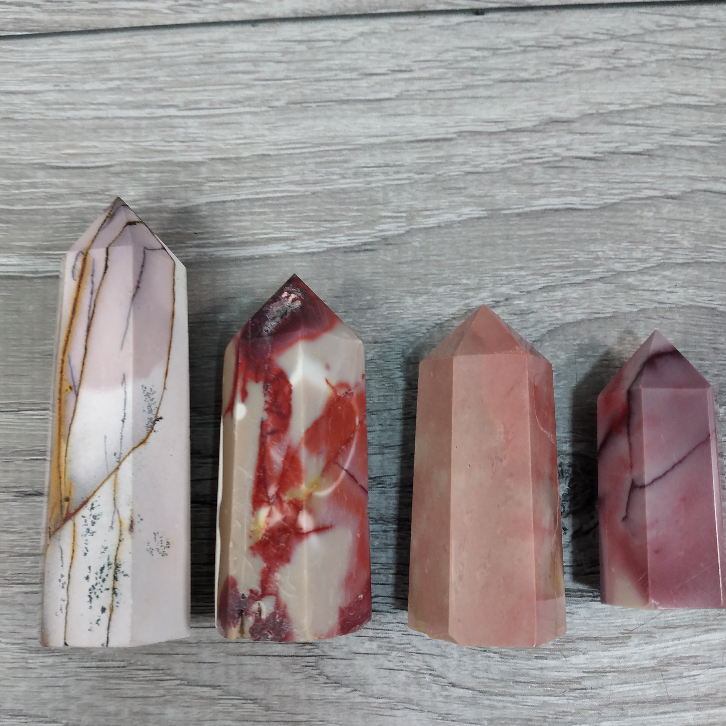 Mookaite Jasper Small gemstone obelisk 1-2 oz for crystal grids and decor