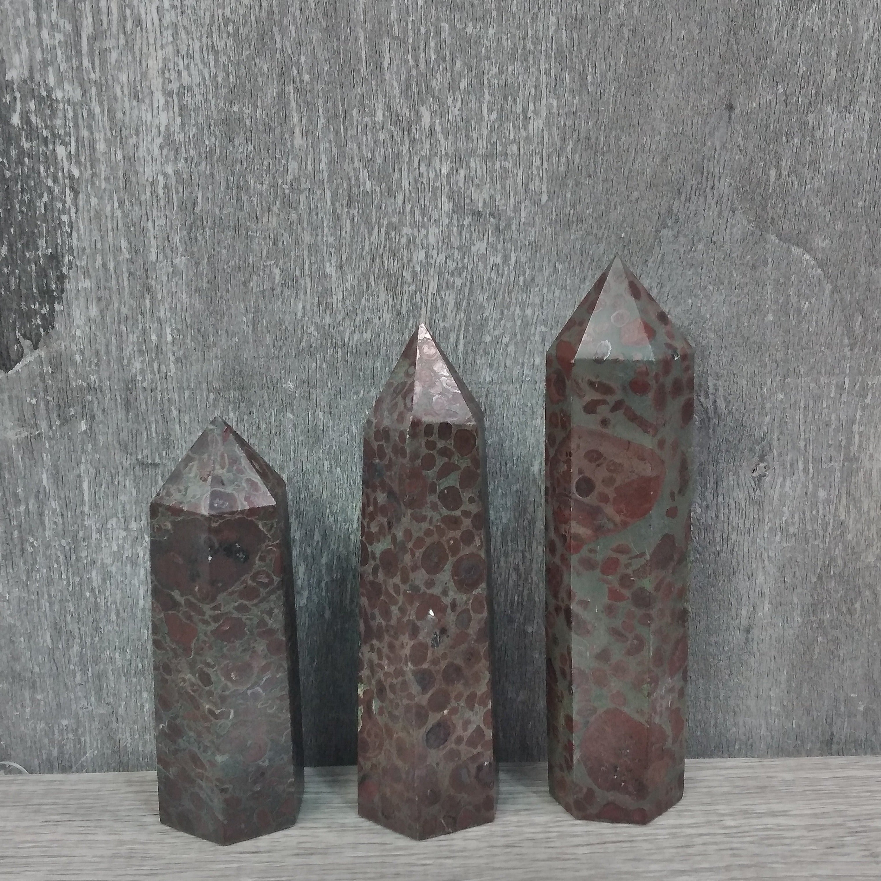 coffee bean jasper earthy obelisk decor