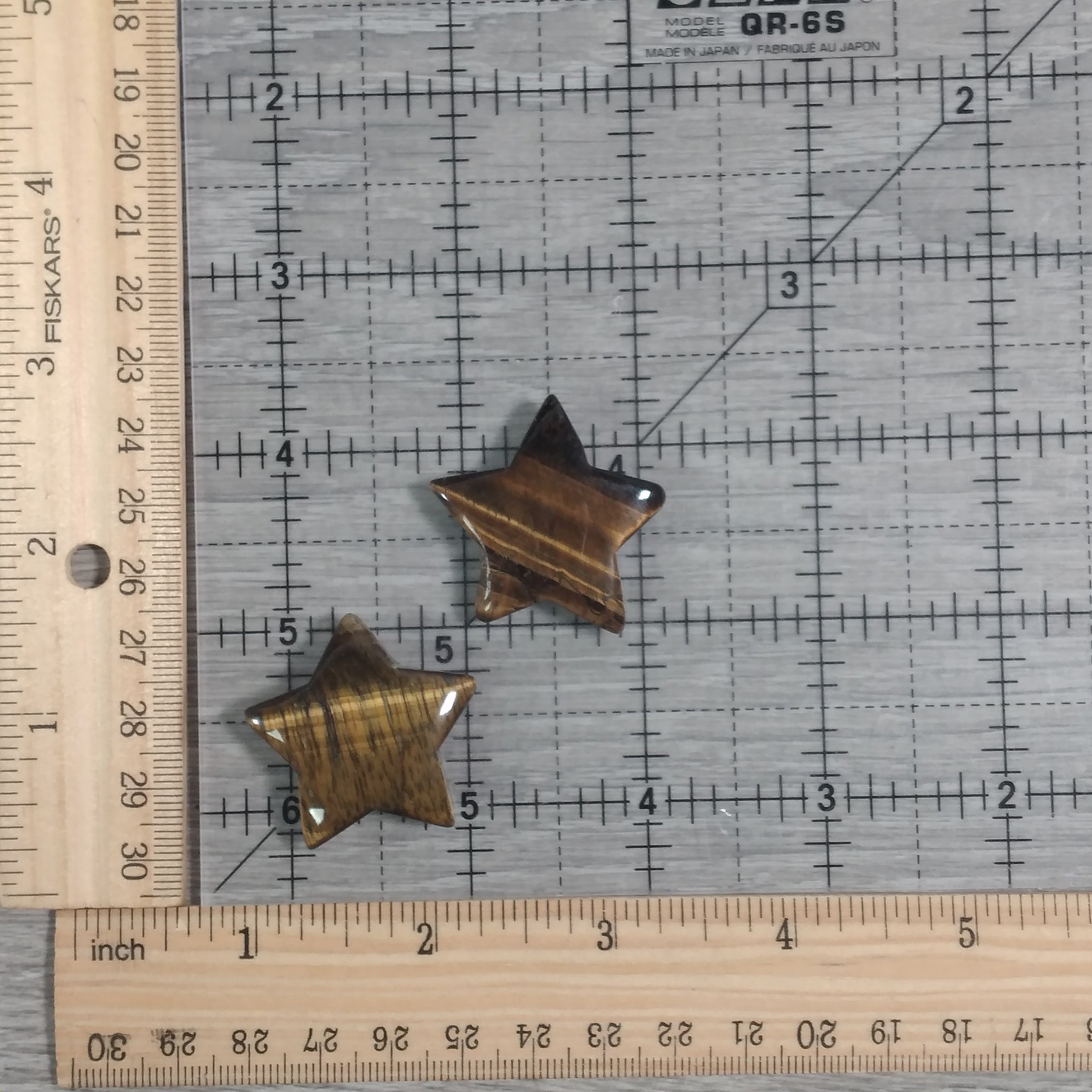 35mm Polished Gemstone Star Carving – Crystal Star Figurines