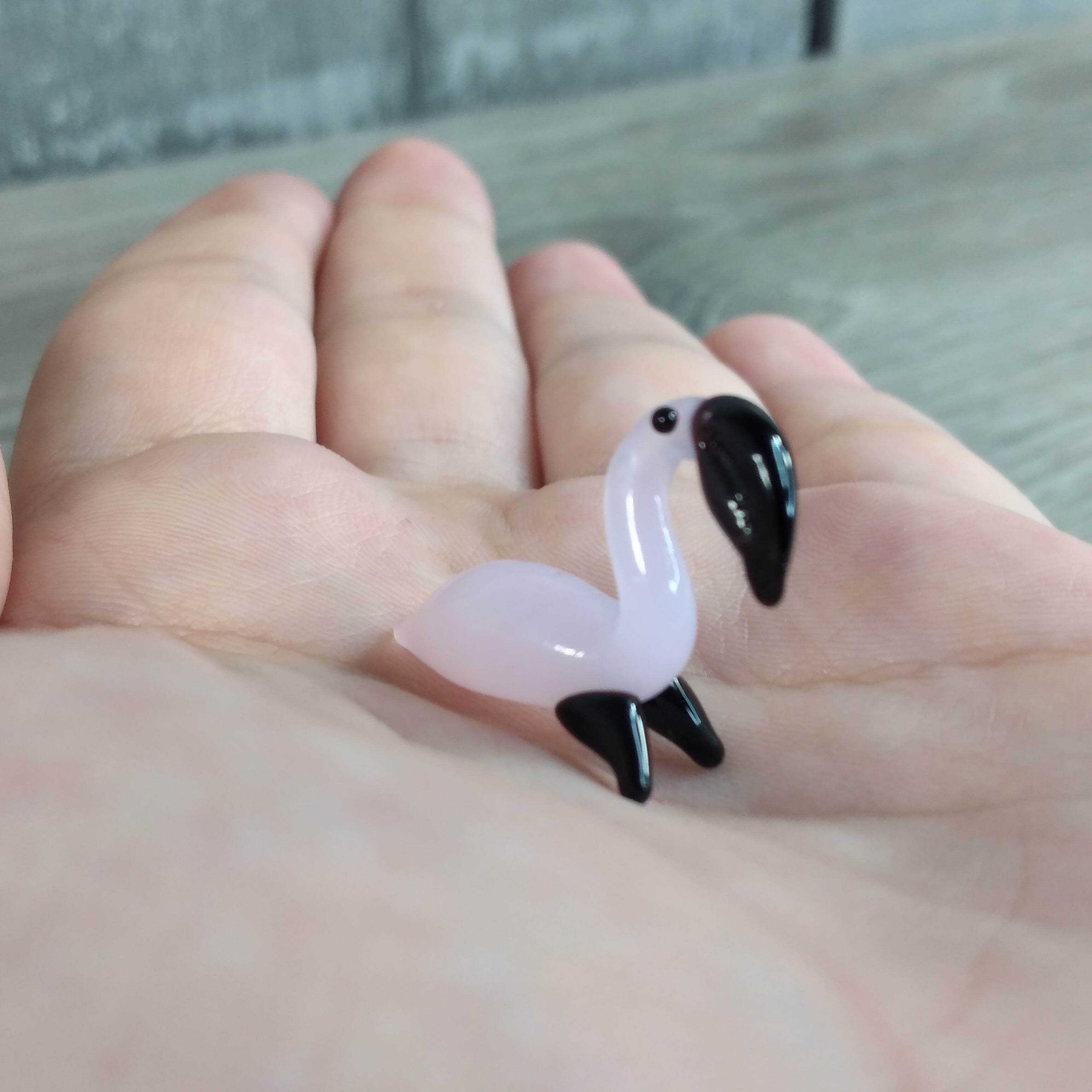 Flamingo mini glass animals for gift shops