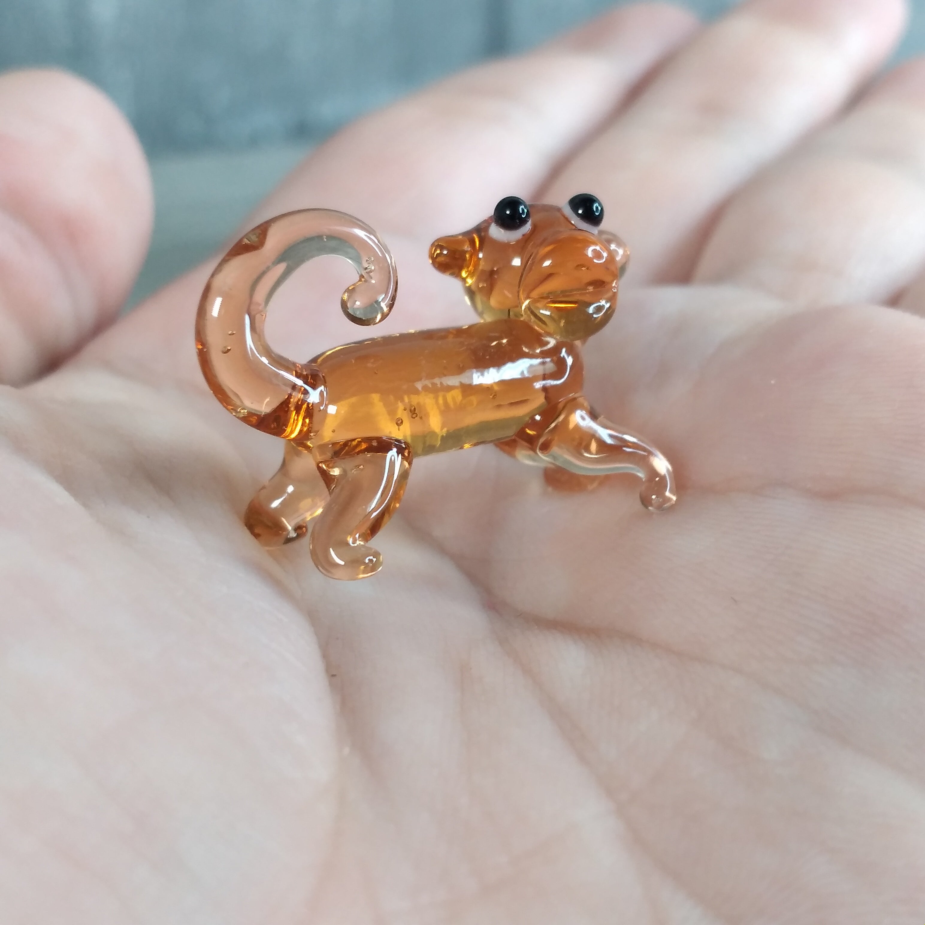 Monkey small glass animal figurines bulk