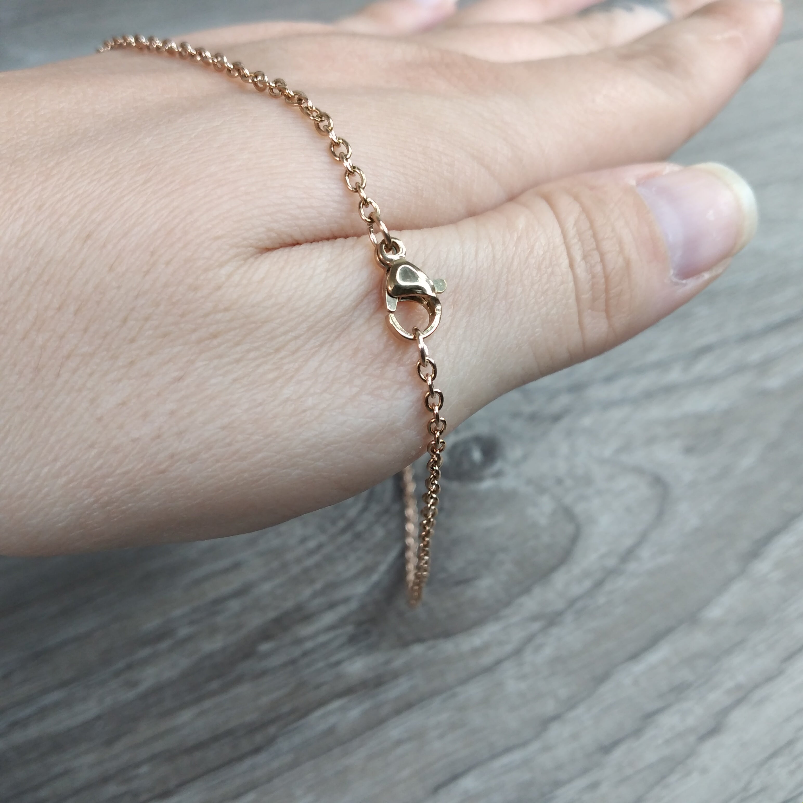 gold color stainless steel necklace chains for metaphysical shops and crystal retailers