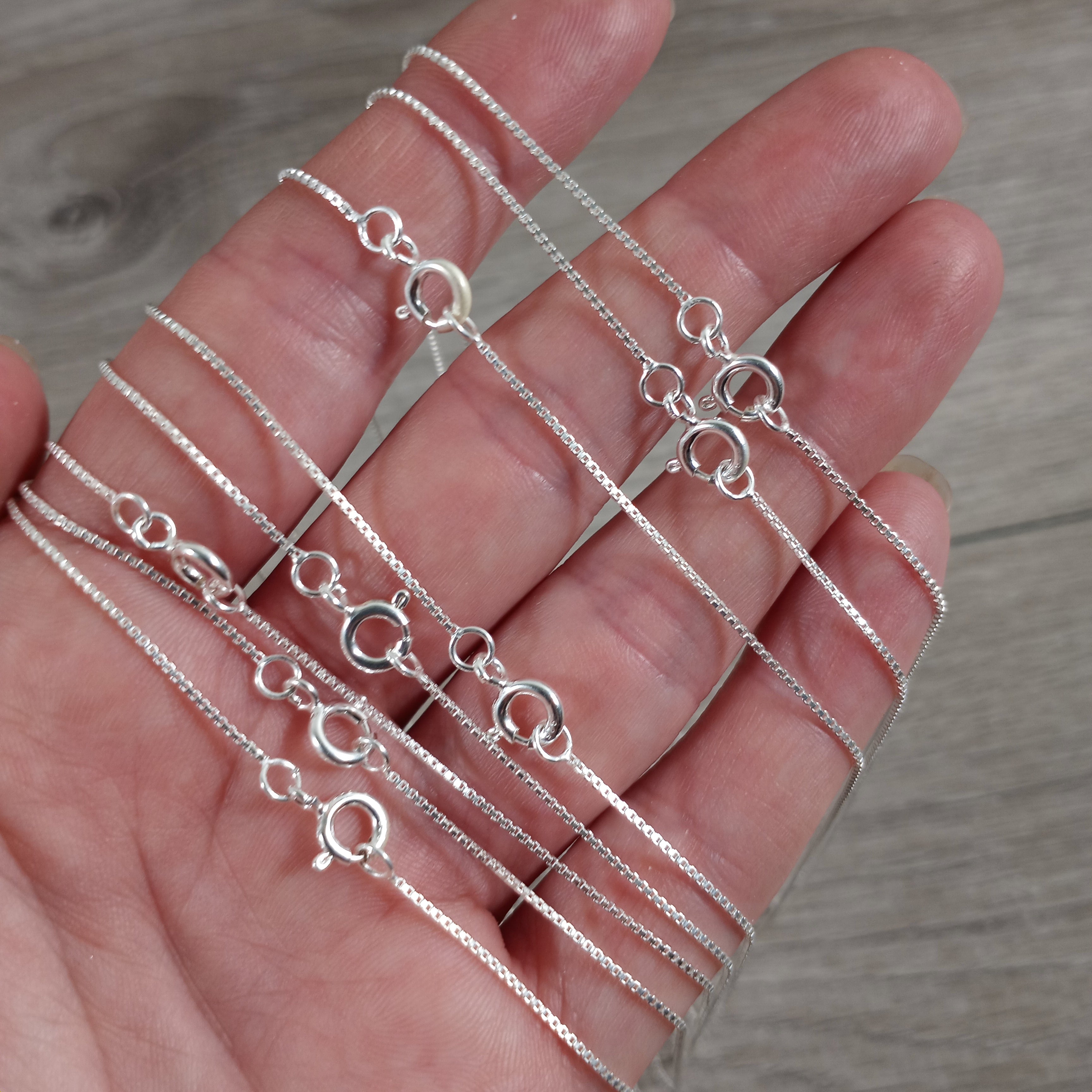 Sterling Silver .08 Box Chain with Lobster Claw