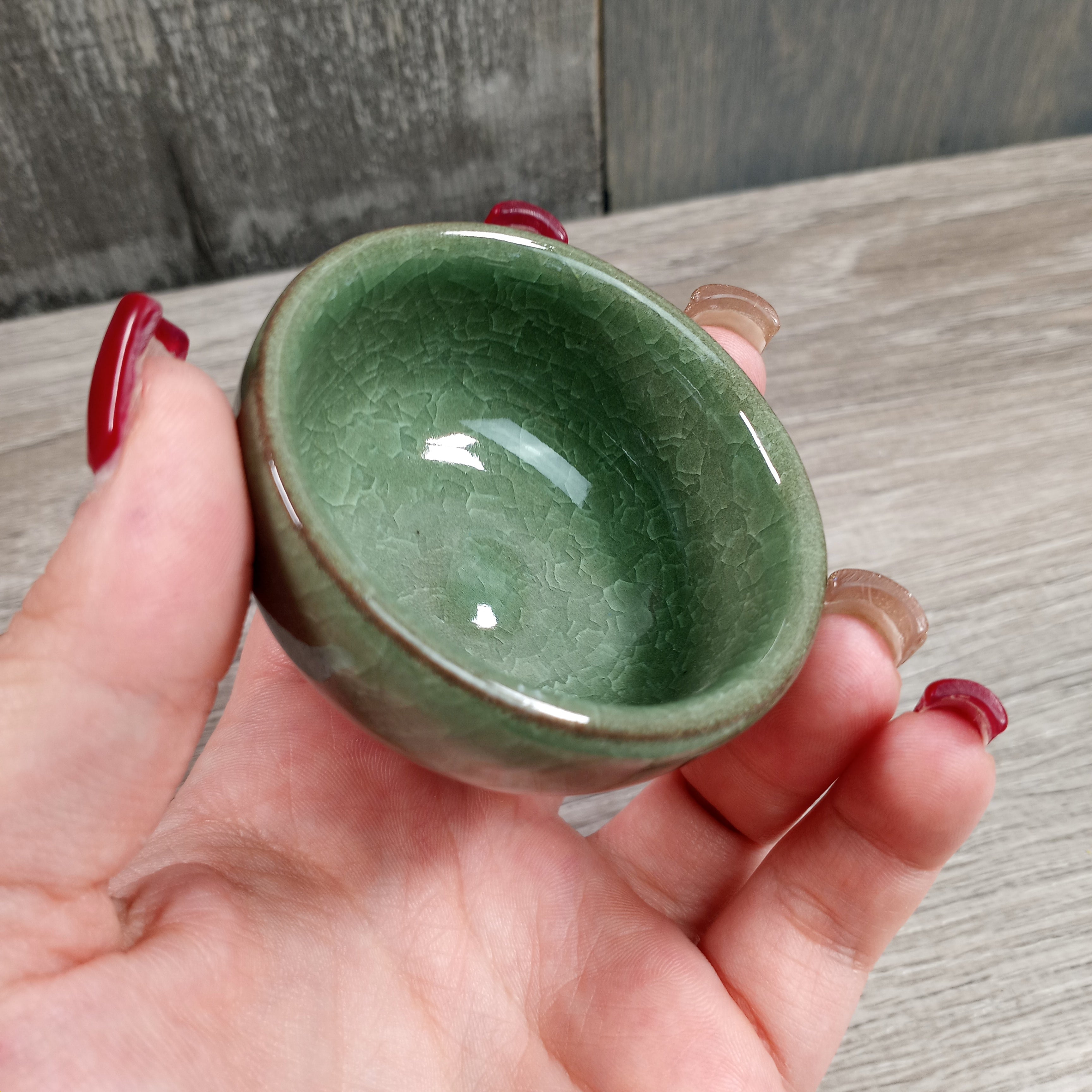 Green Smal Ceramic Bowl.