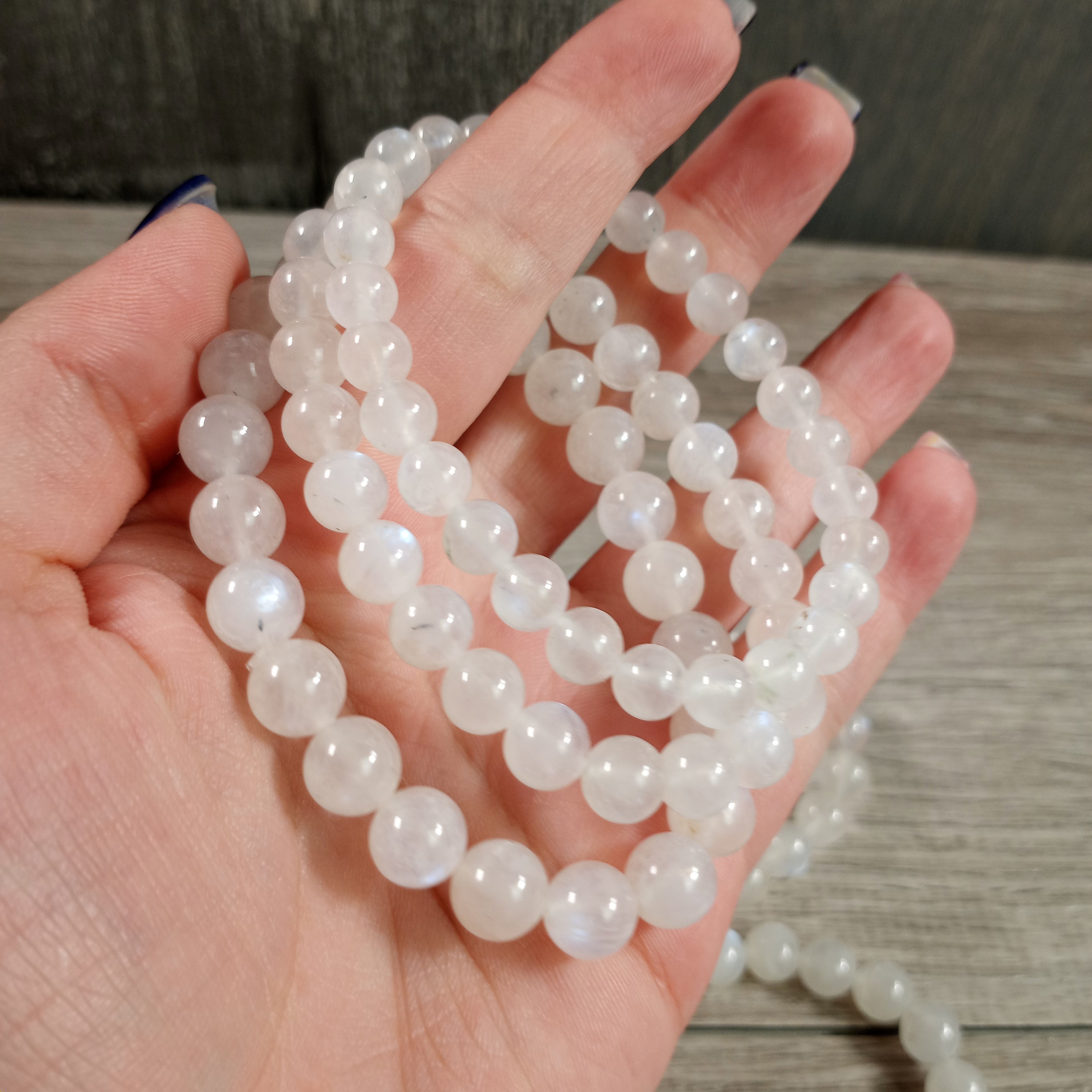 Rainbow Moonstone bulk crystal bracelets for metaphysical shops