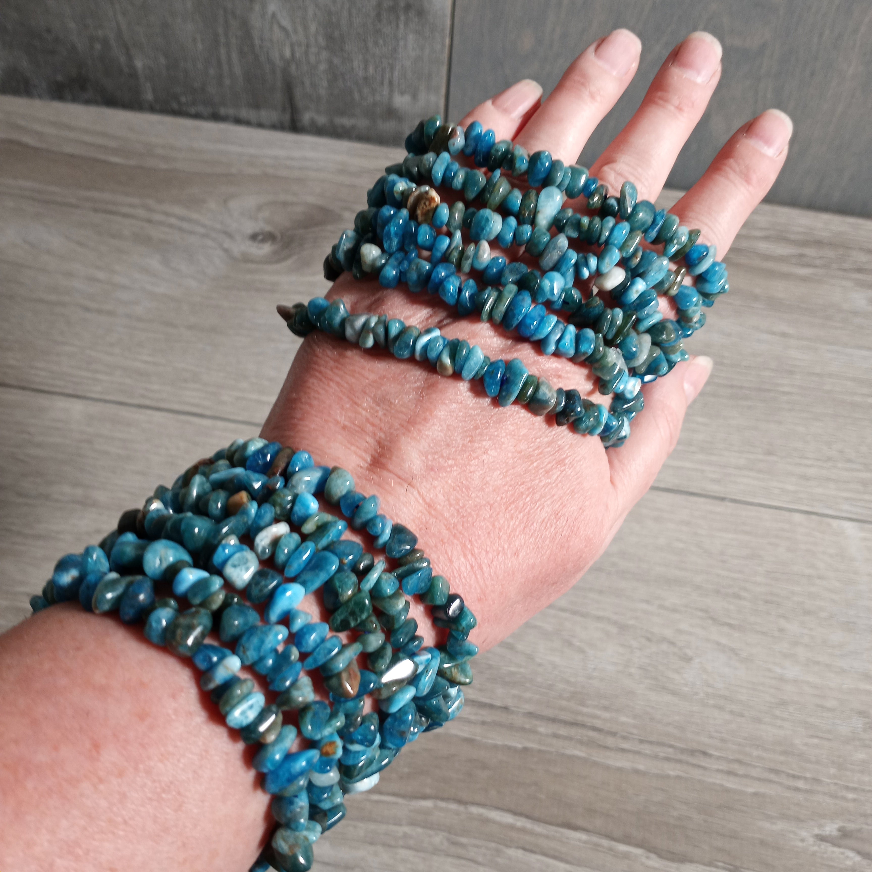 apatite healing crystal chip bracelets wholesale