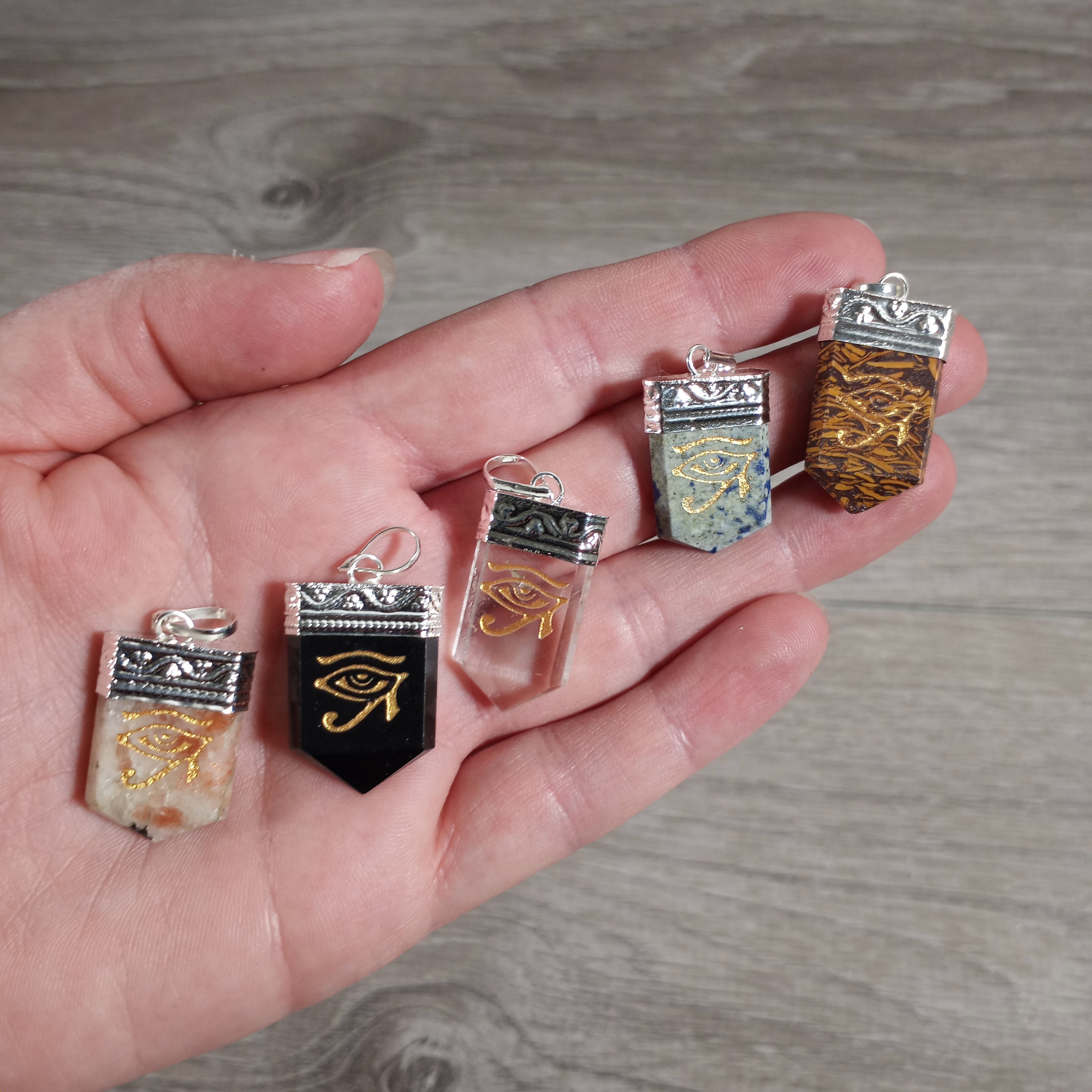 Eye of Horus crystal jewelry.