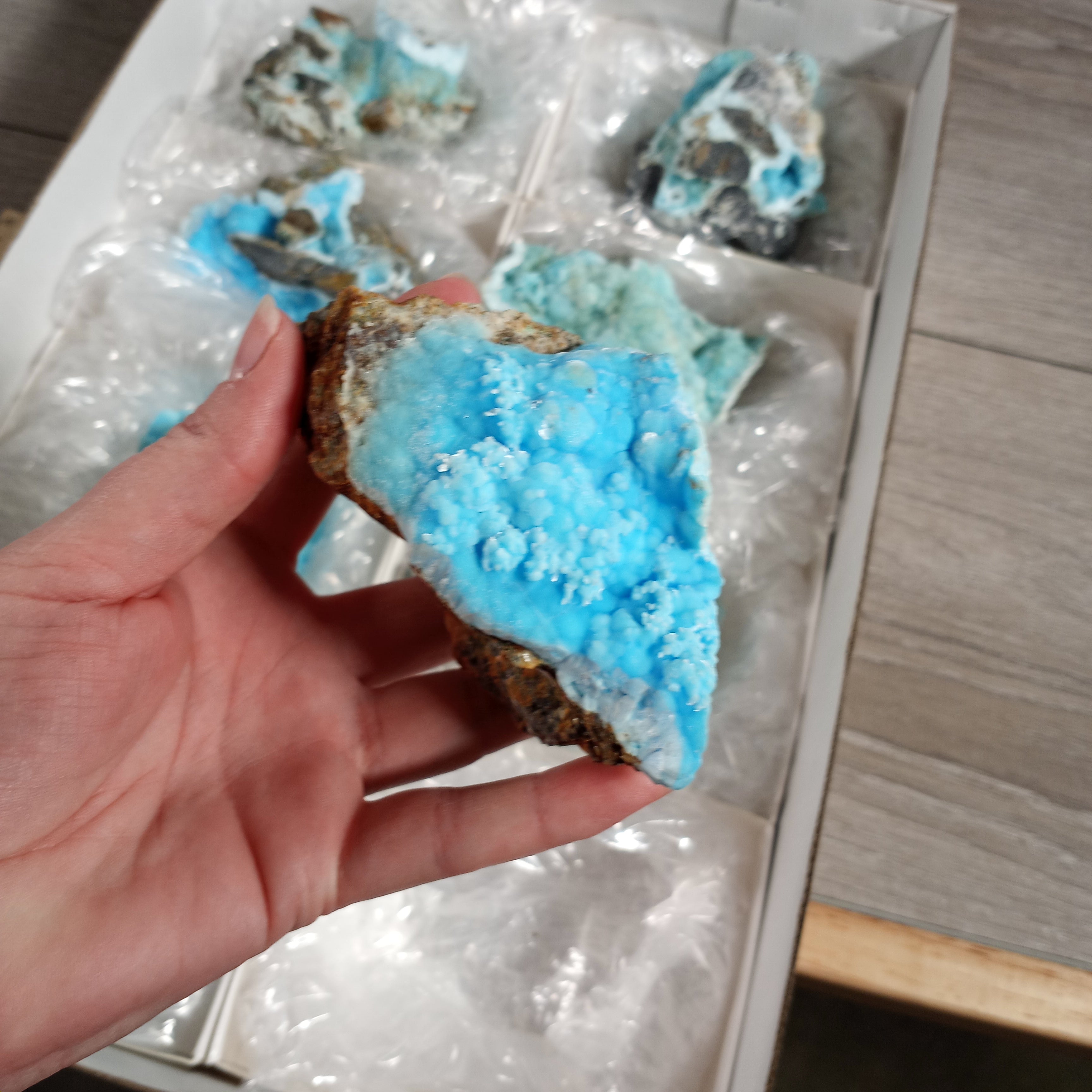 Raw Blue Aragonite Crystals
