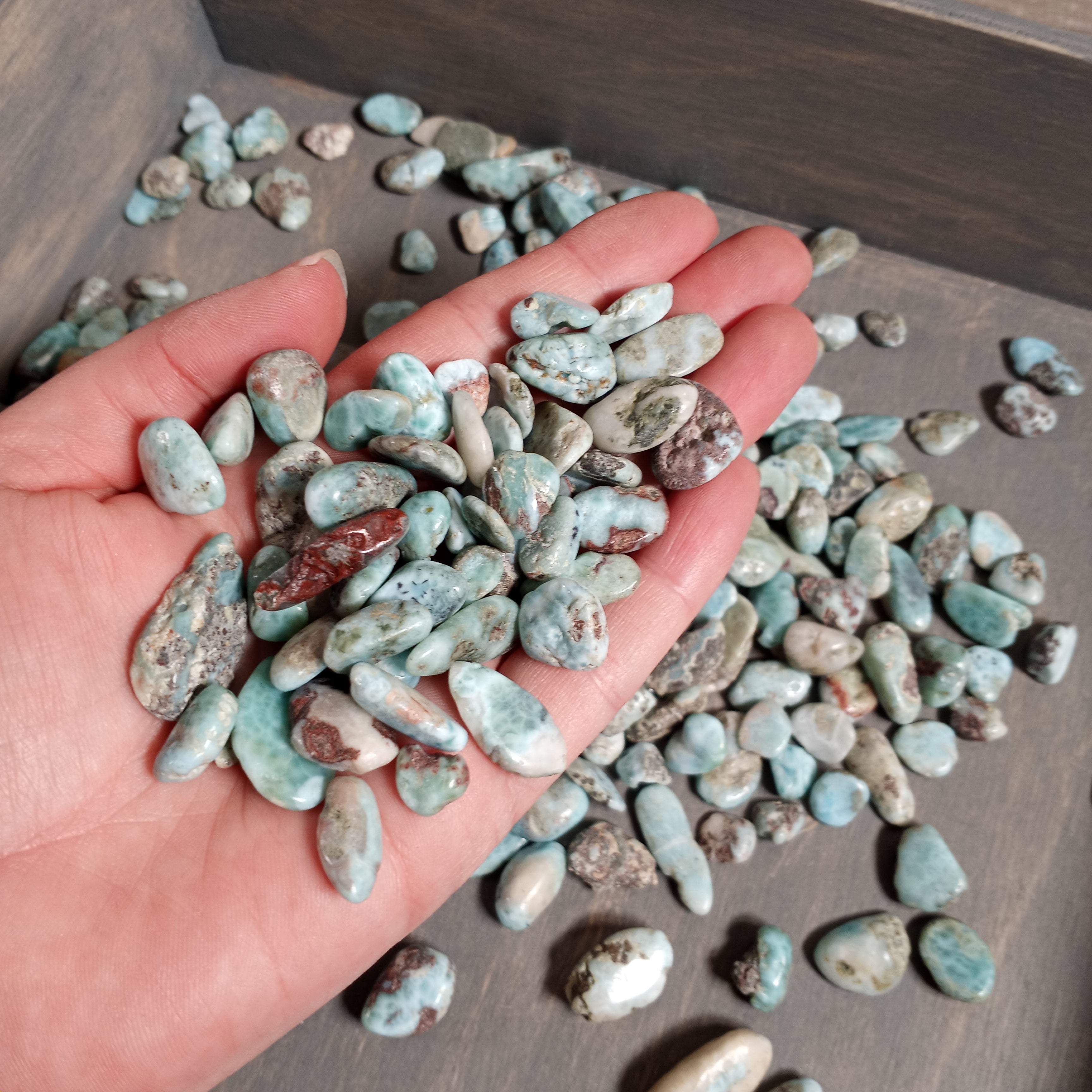 larimar small tumbled stones wholesale
