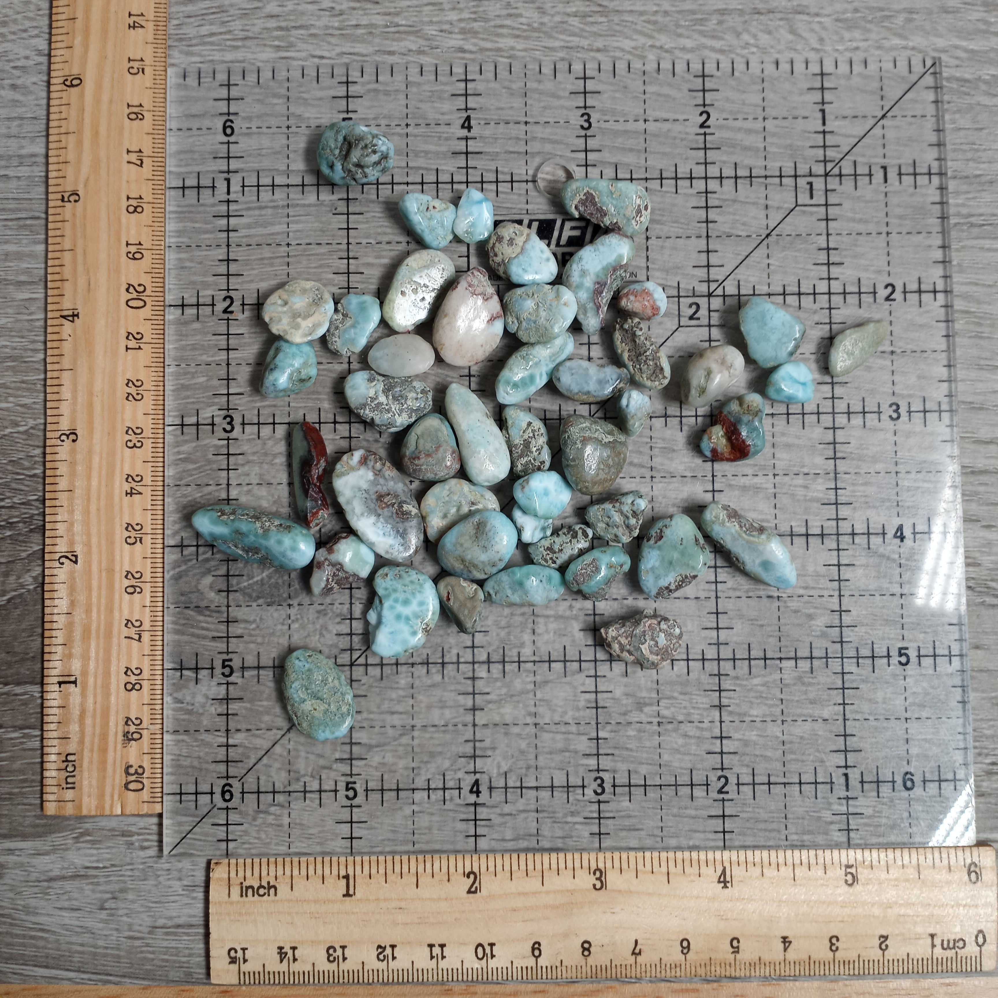 Larimar Small Tumbled Stones – 1 LB Bulk Crystals for Retail