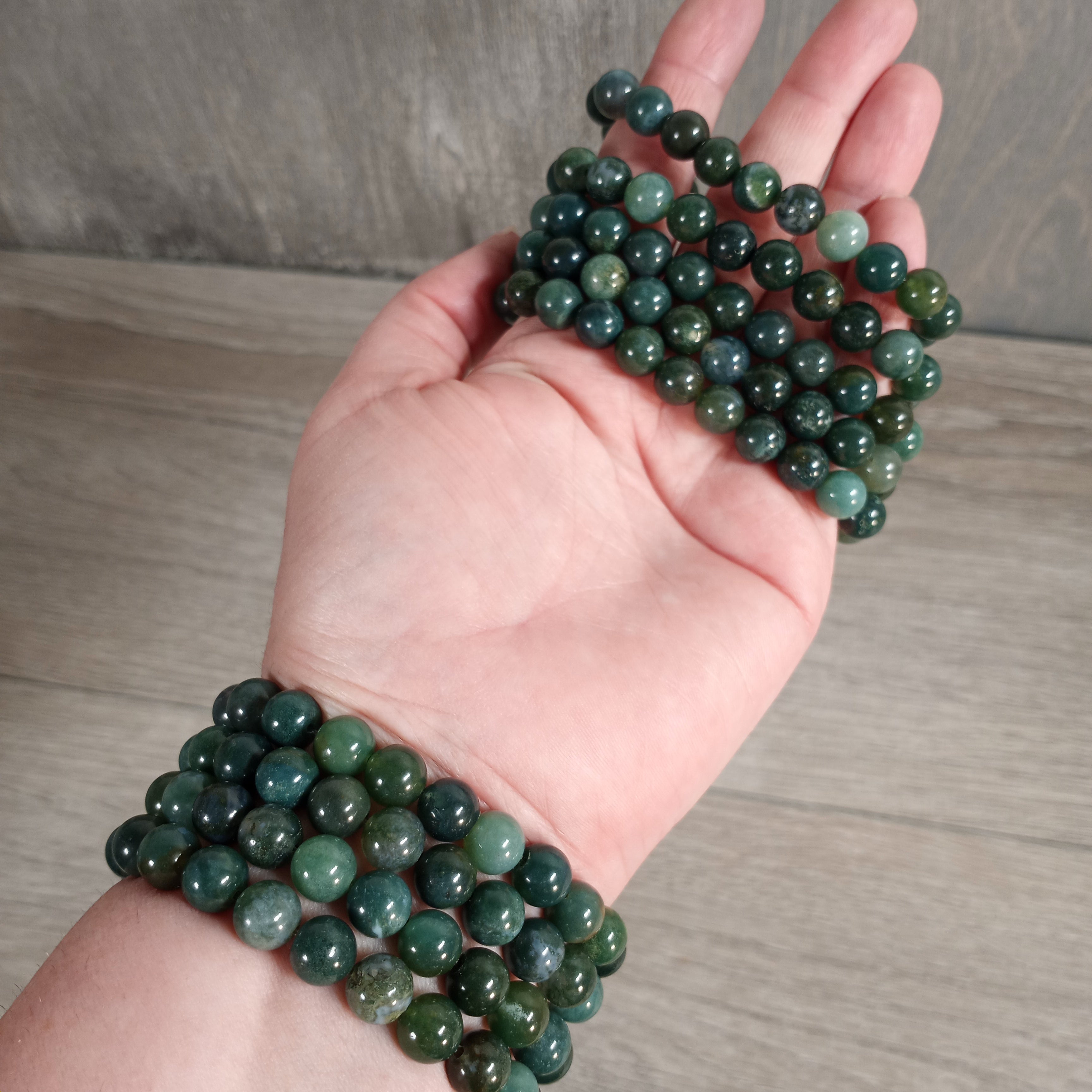 Moss Agate natural gemstone bracelets wholesale