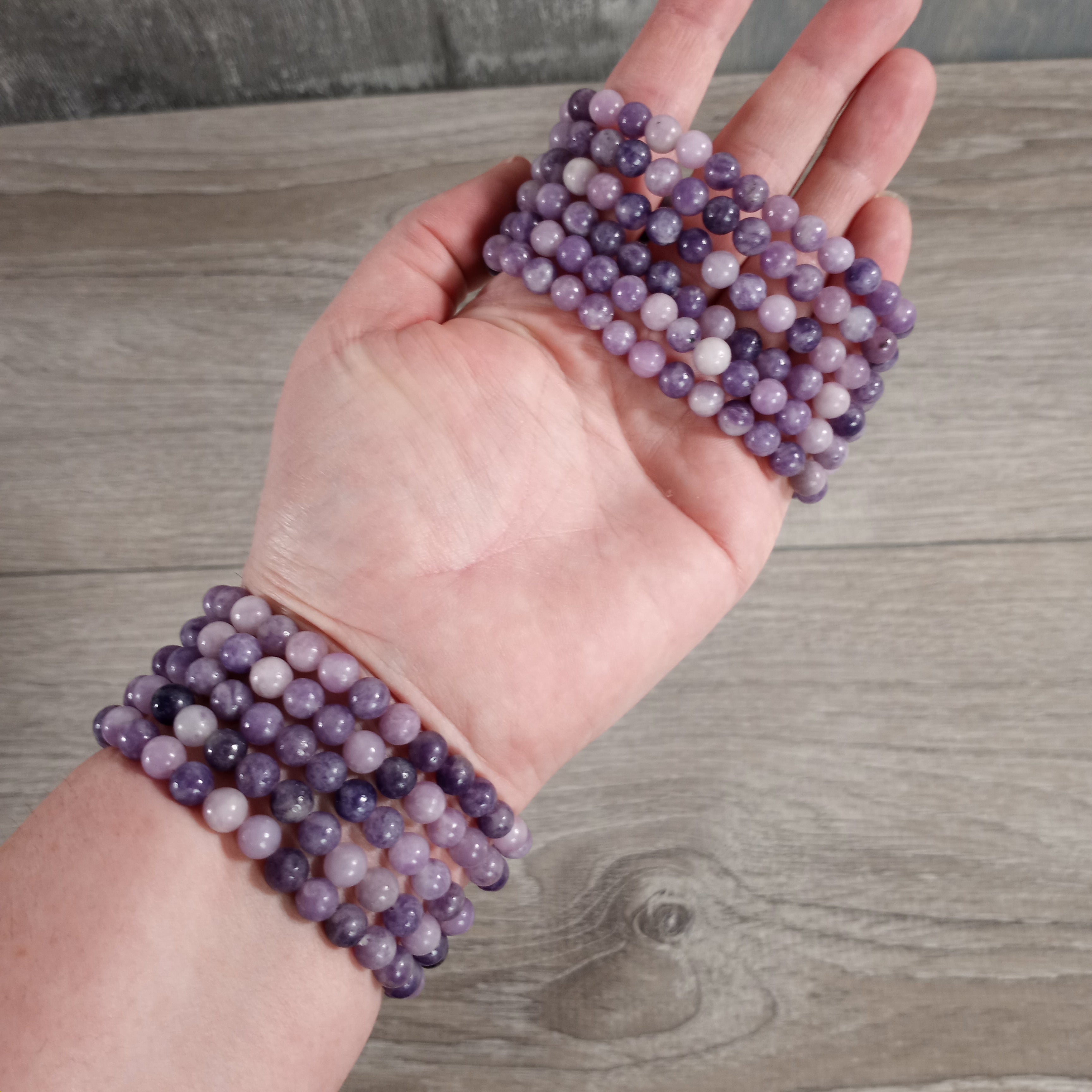 lepidolite stacking bracelets for wholesale