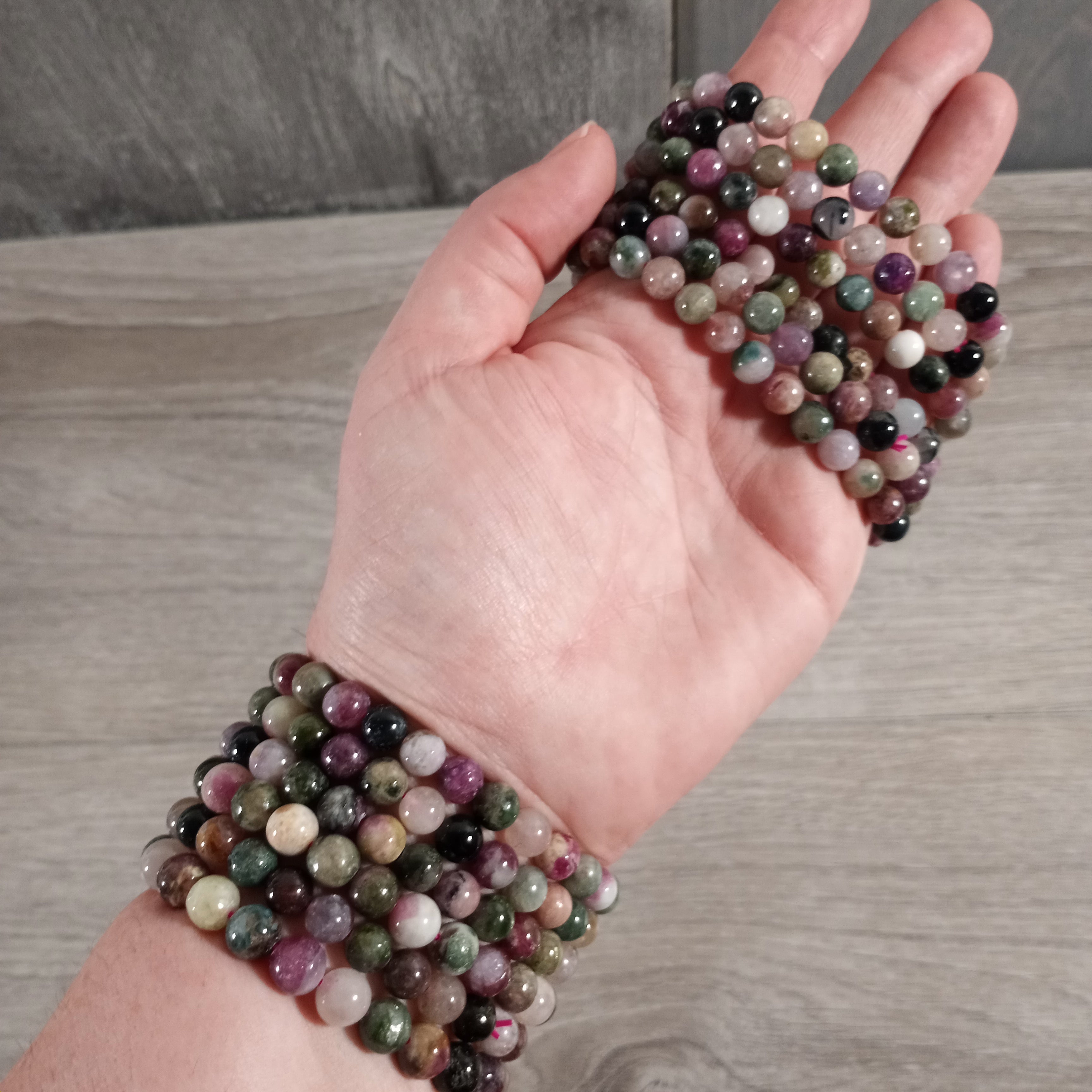 Multi tourmaline meditation crystal bracelets wholesale