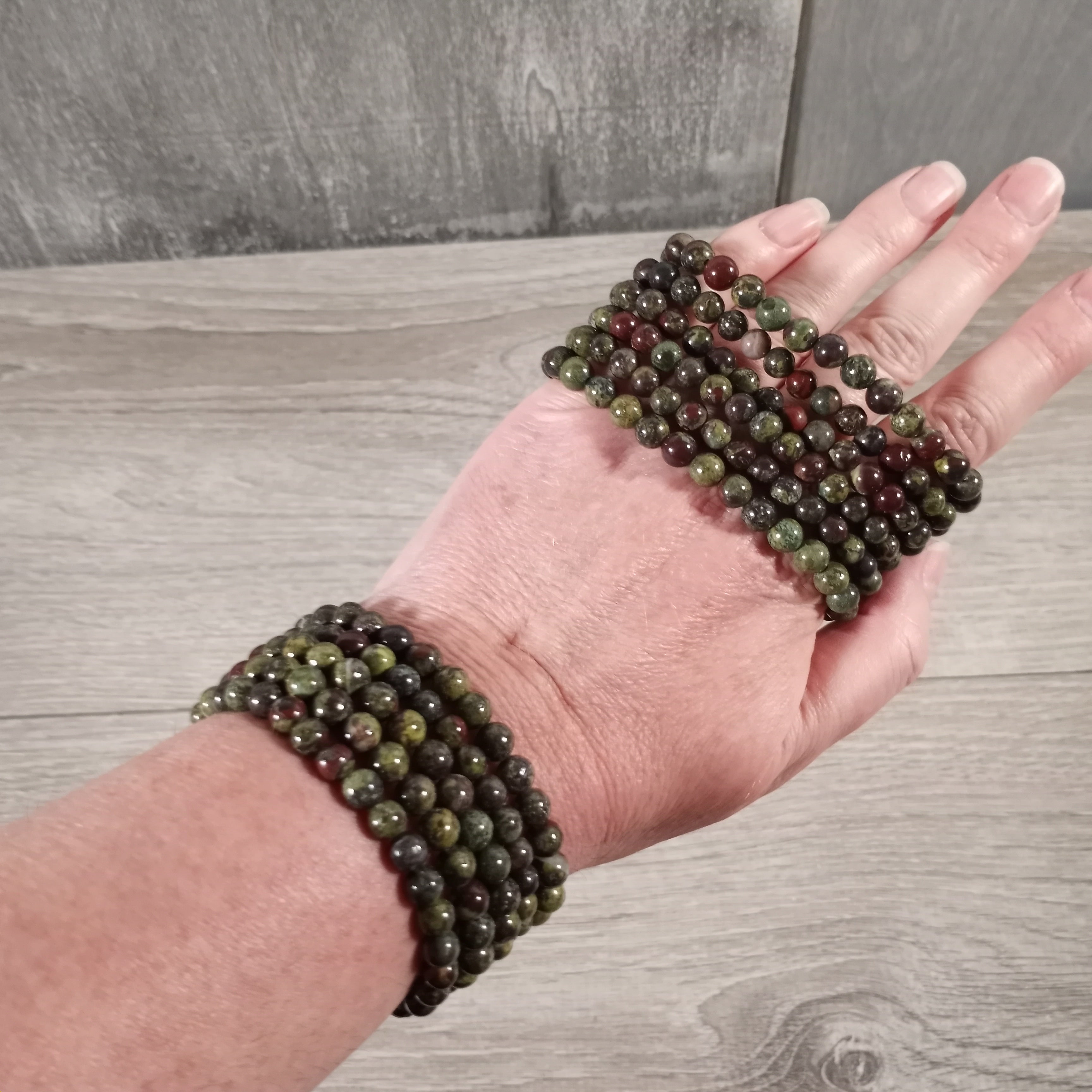 Dragon Bloodstone natural crystal stretch bracelet bulk sale