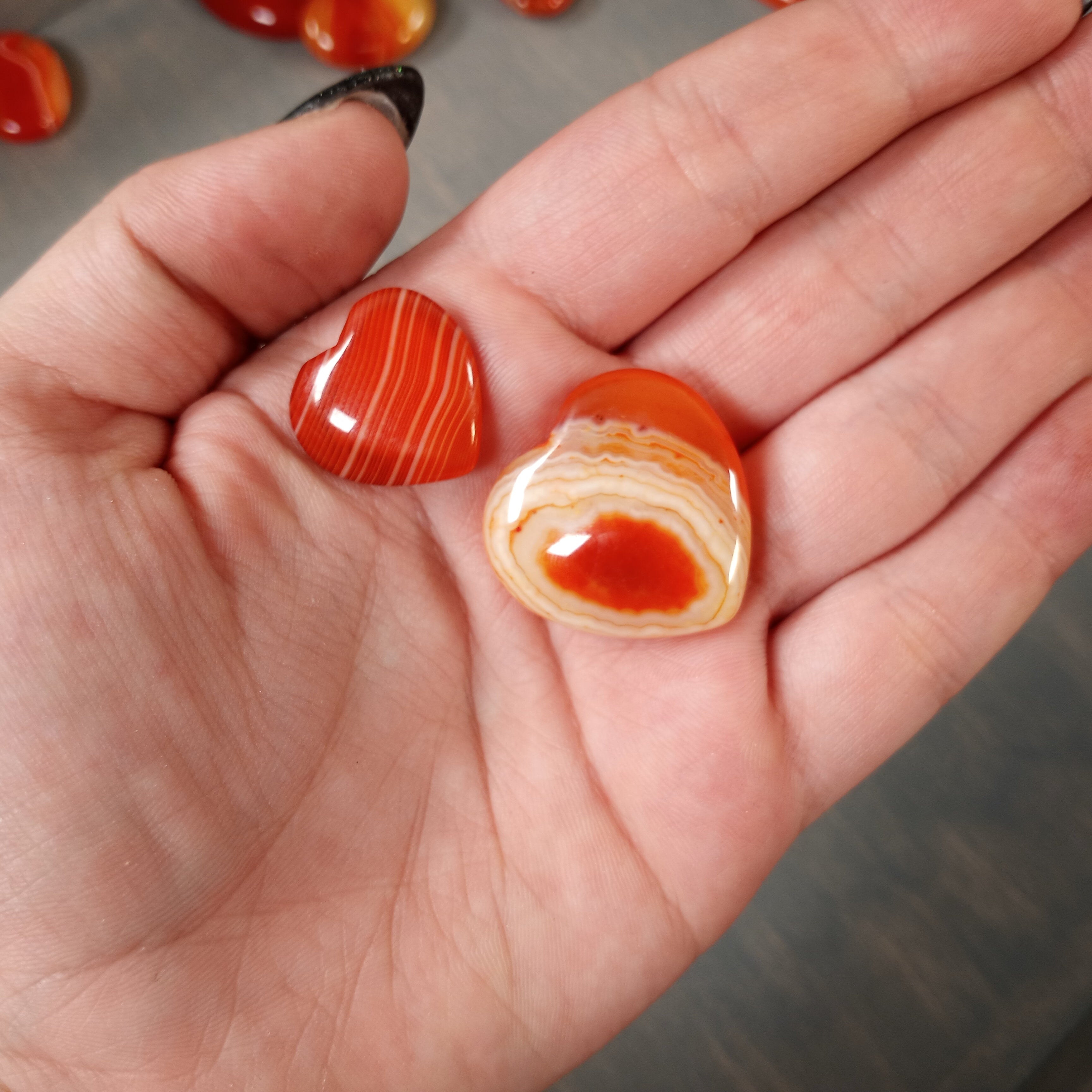 Enhanced Carnelian Cabochons – Assorted Shapes