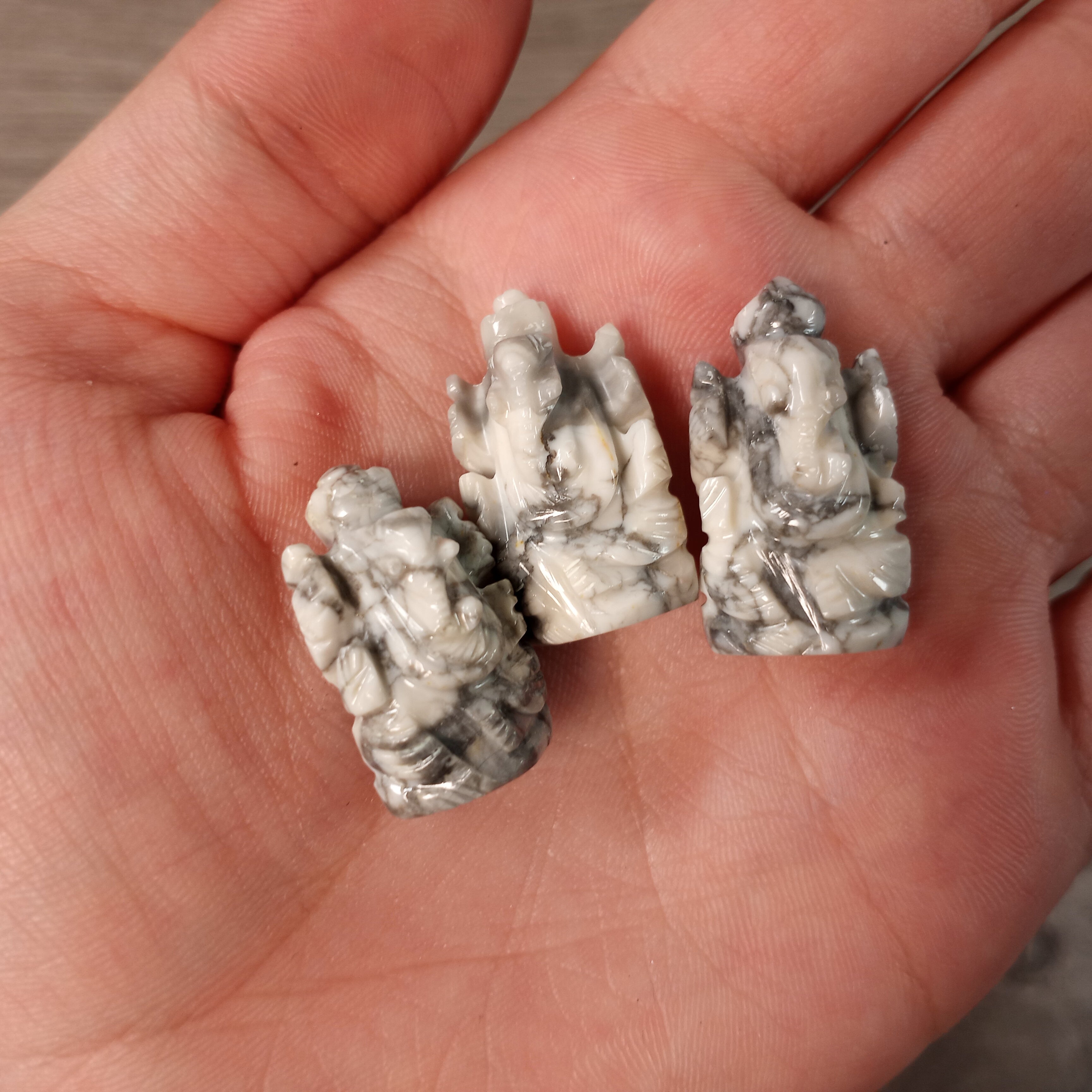 howlite hand-carved gemstone deity statue for metpysical stores