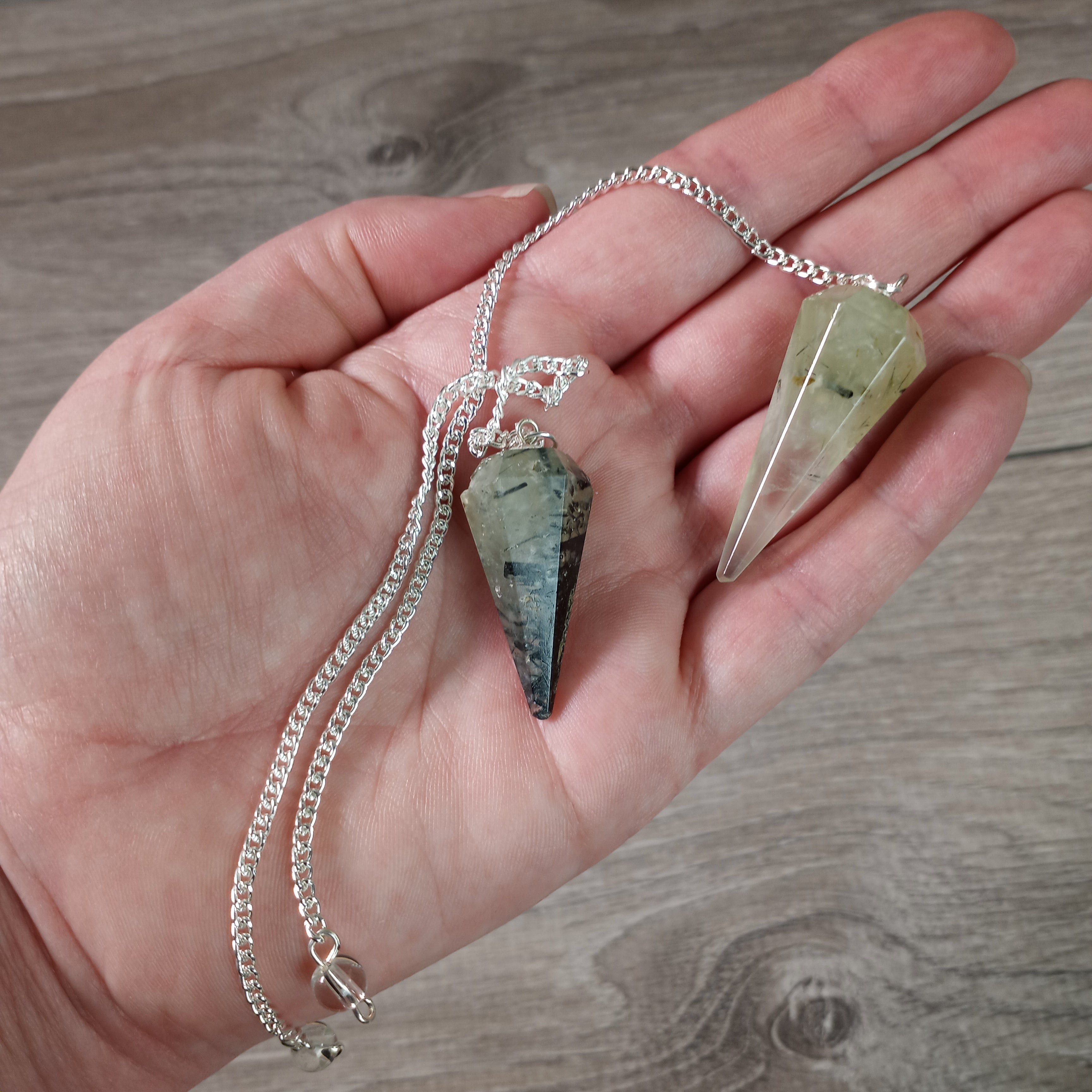 prehnite gemstone pendulums for bulk orders