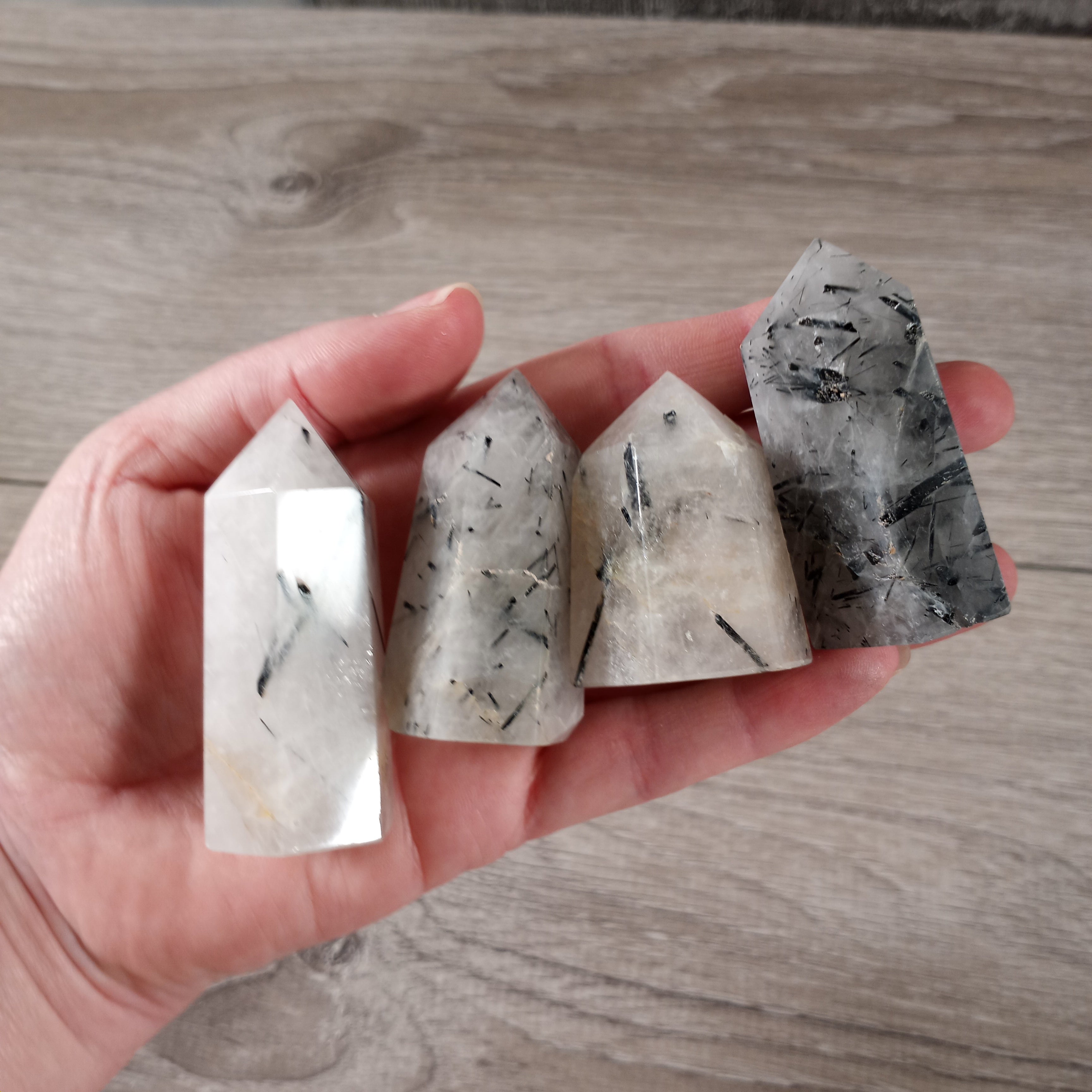 Tourmalinated Quartz Healing stone obelisk available in bulk wholesale