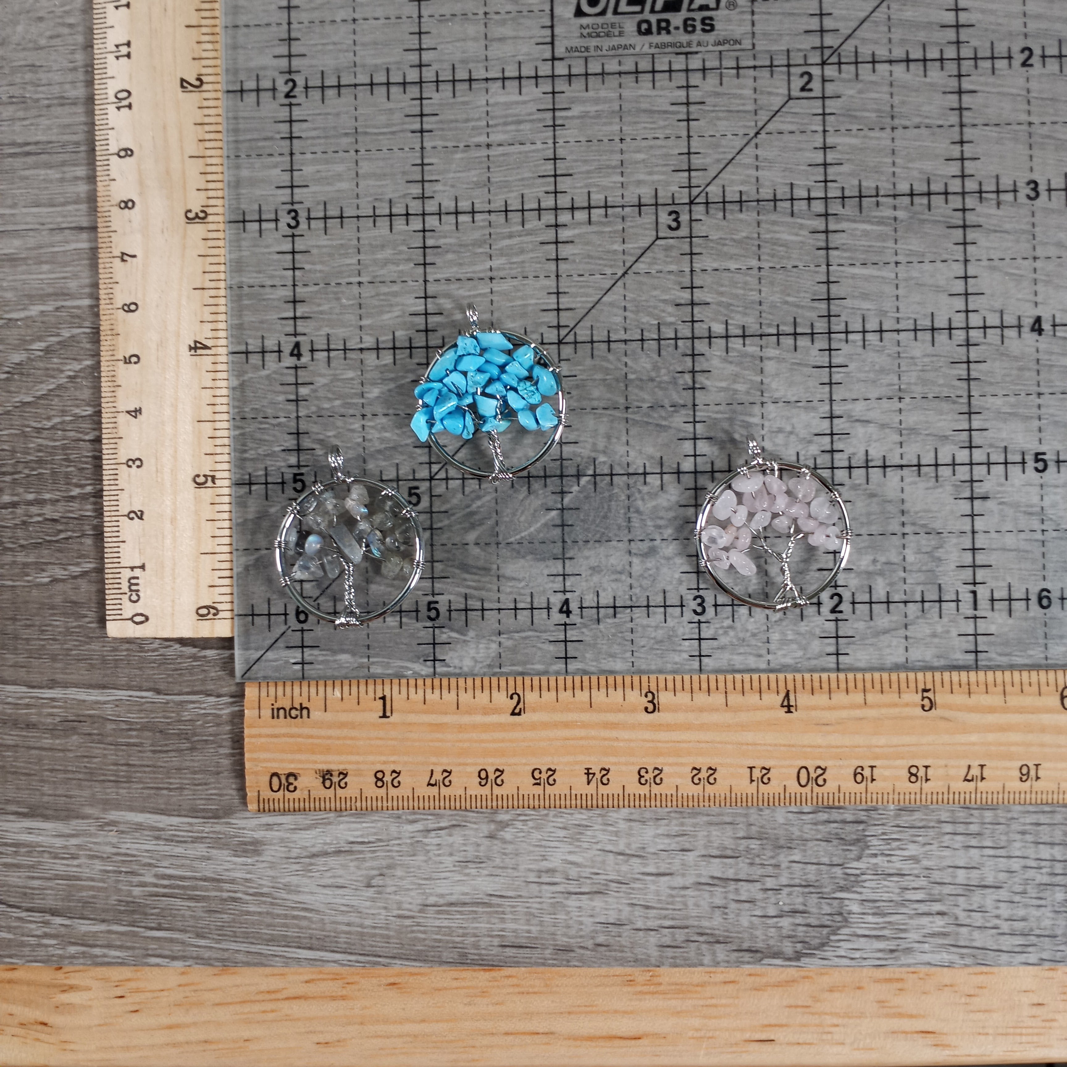 Tree of Life Gemstone Pendants – Boho Pot Metal Jewelry