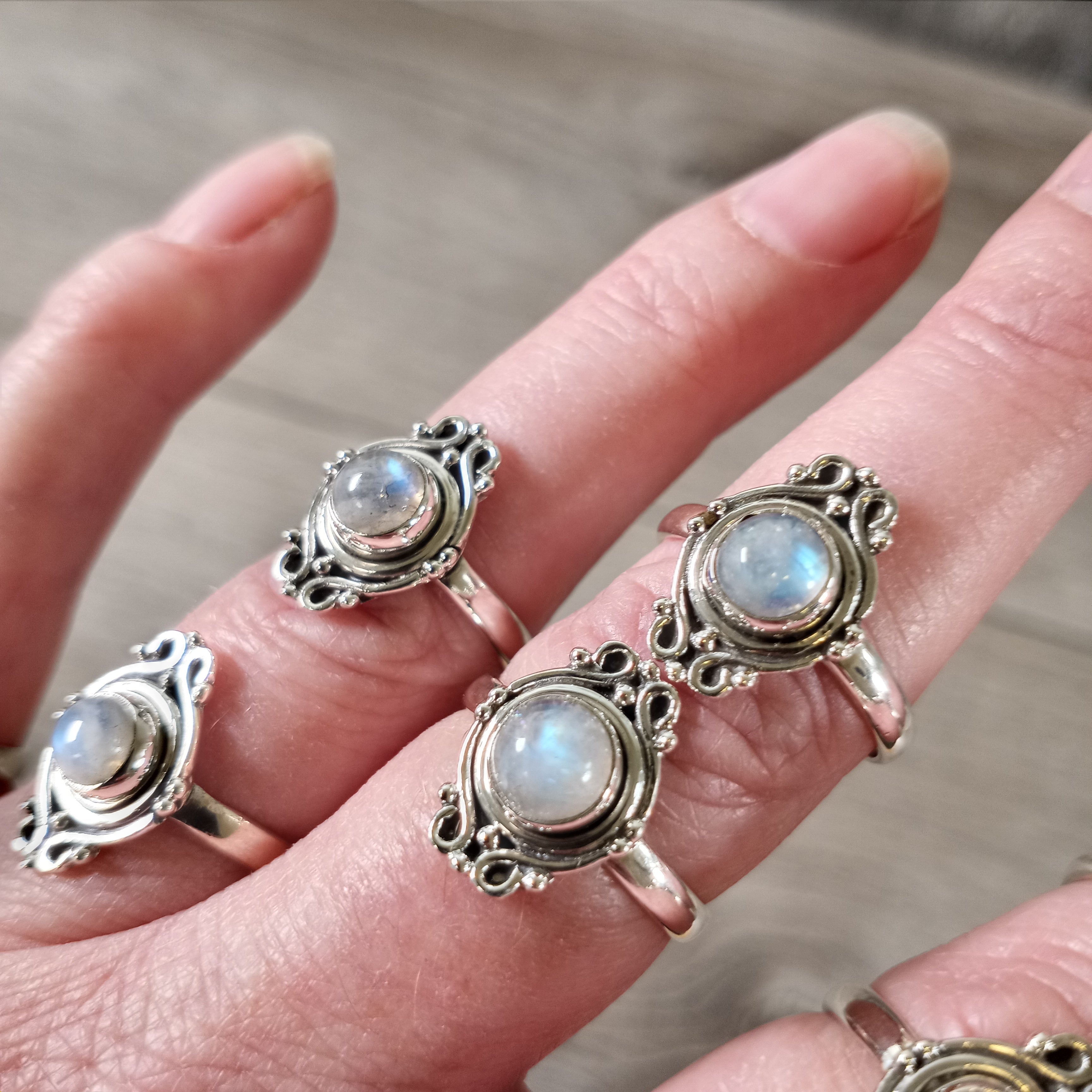 Gemstone Sterling Silver Ring Bold Victorian