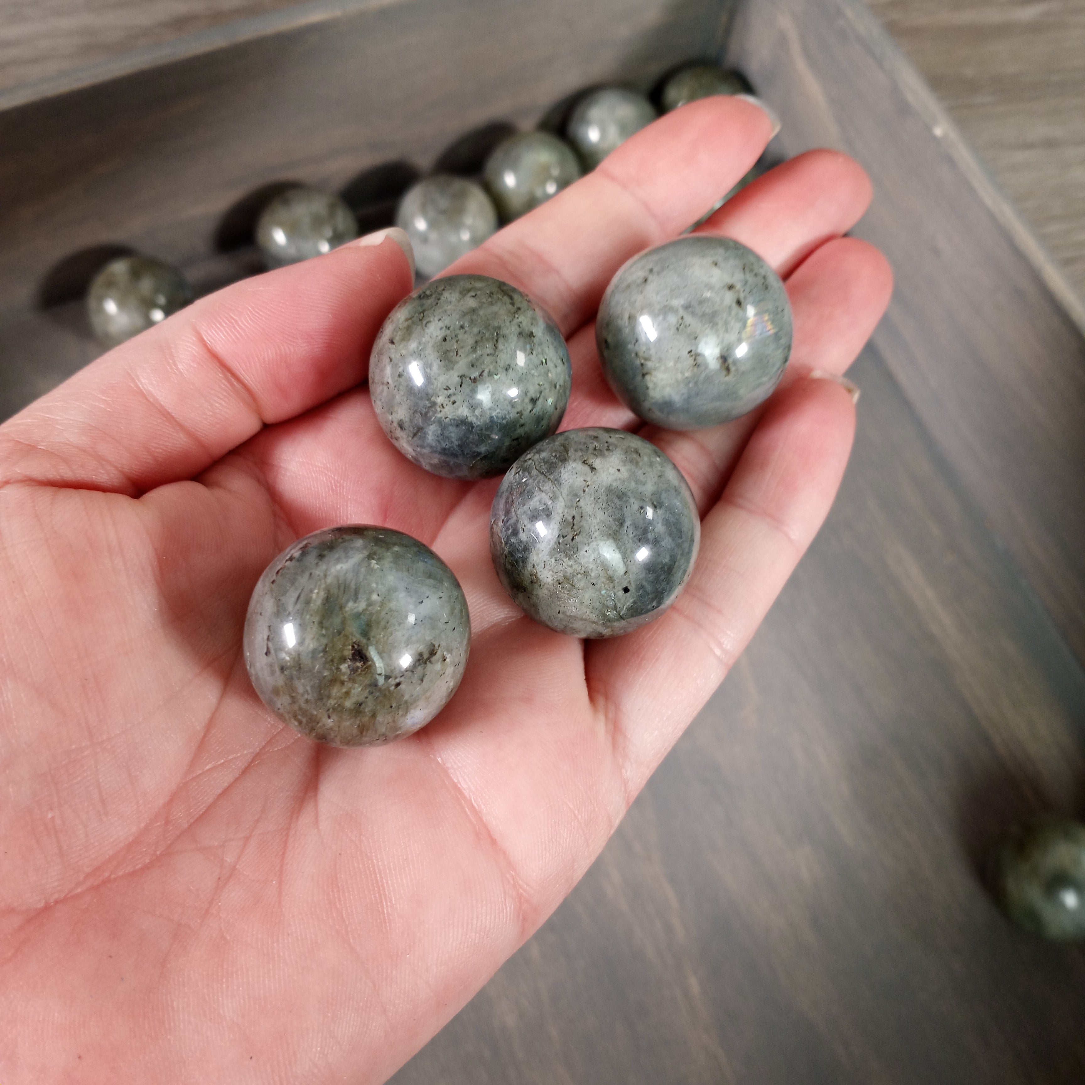 Labradorite natural crystal spheres bulk