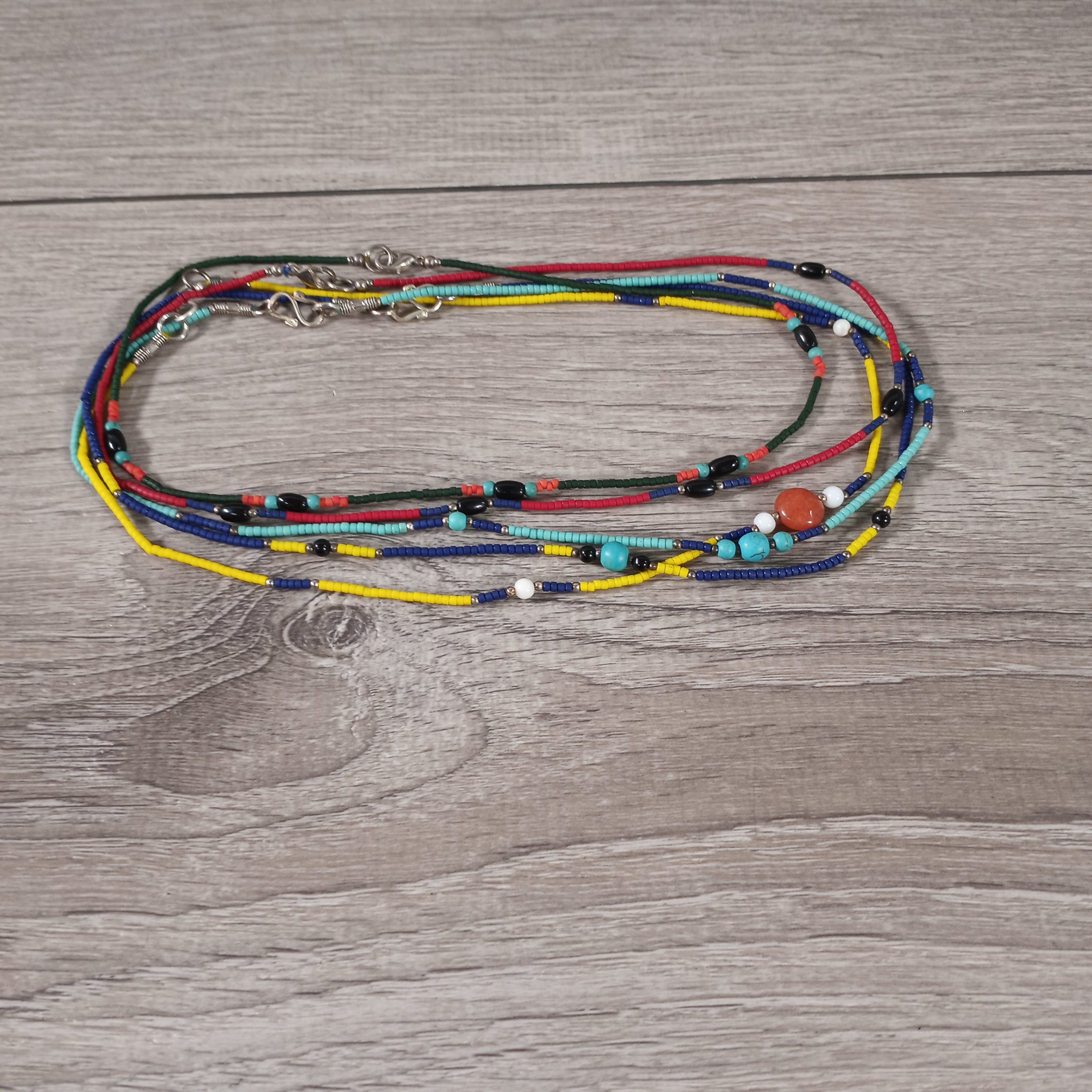 Handcrafted wooden beaded necklaces assortment for wholesale