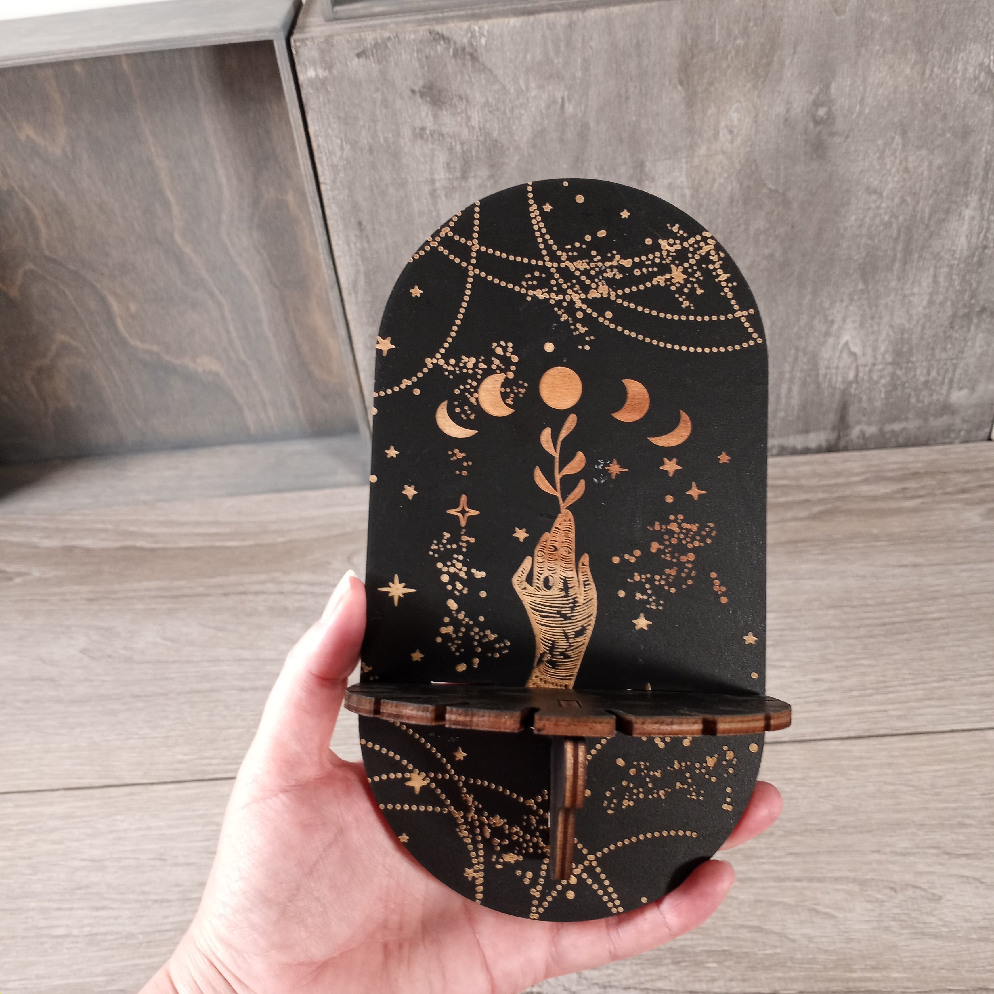 Wood Pendulum Display Board for Crystal Shops