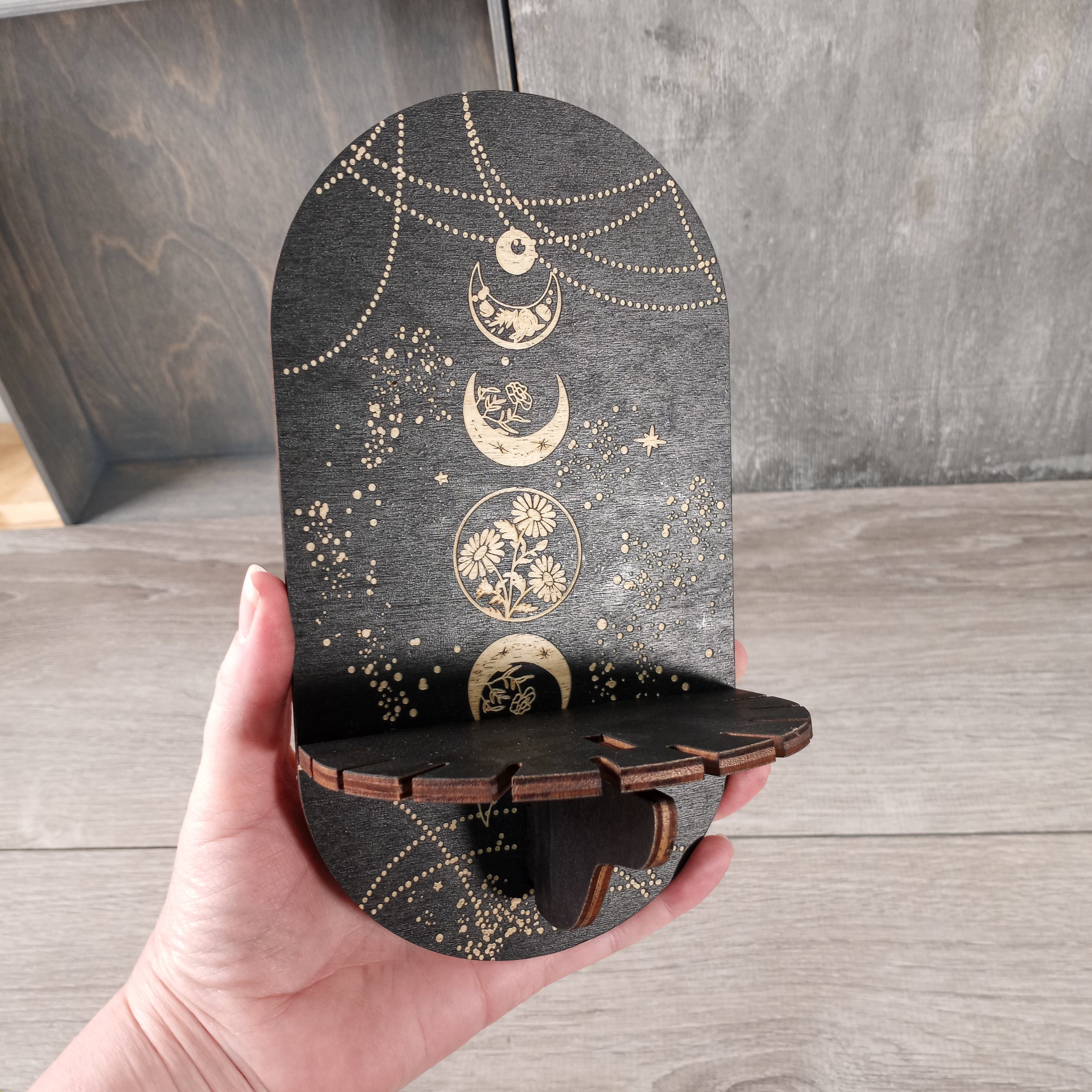 Wood Pendulum Display Board for Crystal Shops