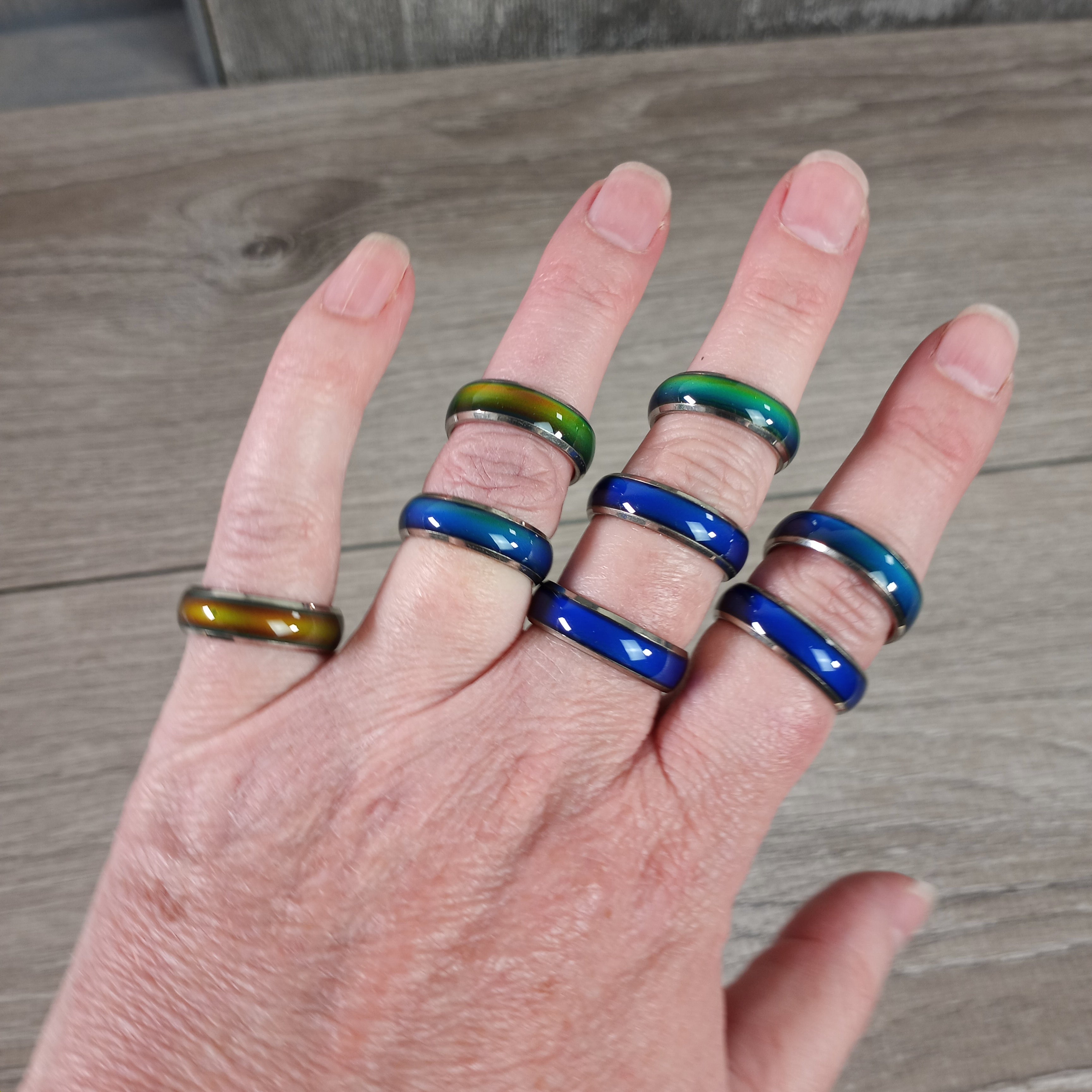 Wholesale mood ring stainless steel jewelry gift store