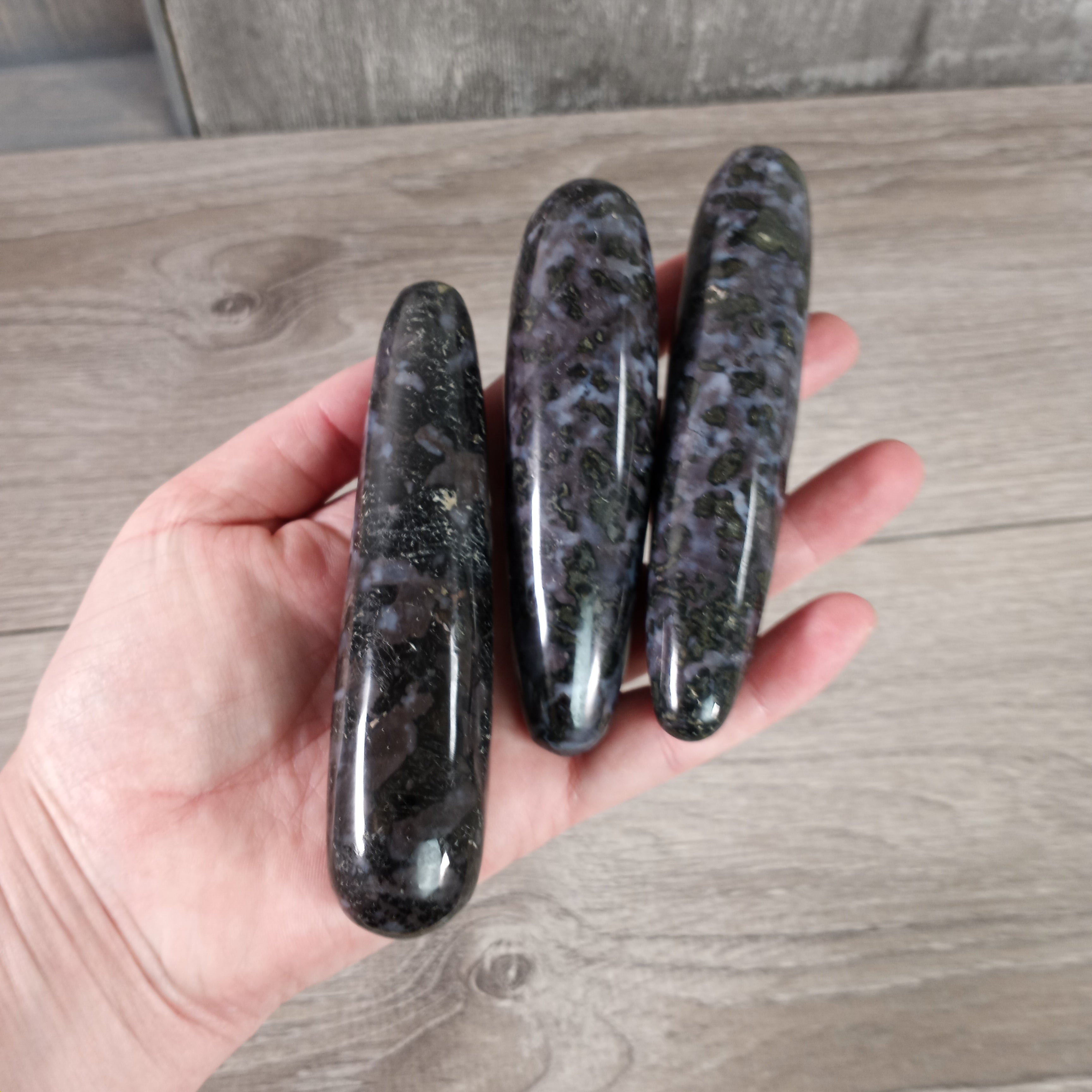 Indigo Gabbro large polished wand from Keystone Crystals wholesale