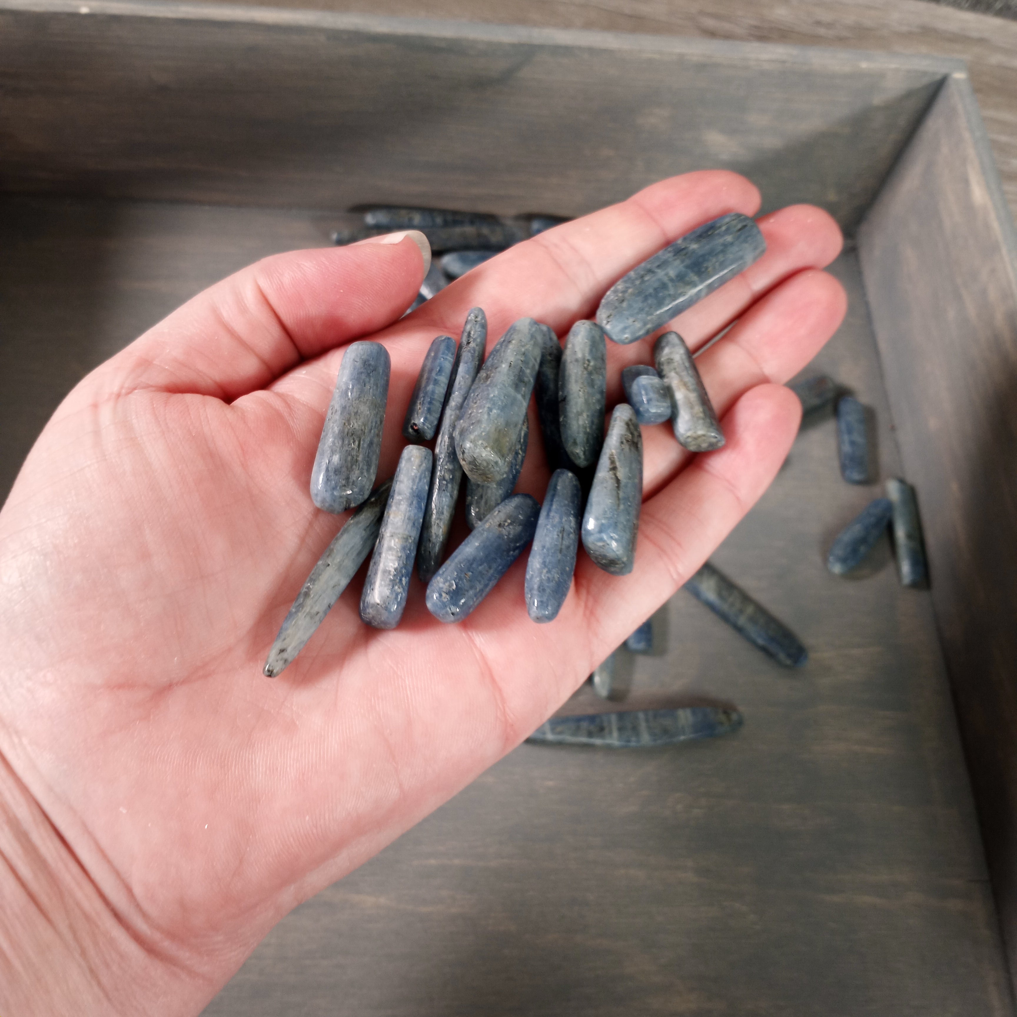 Kyanite bulk crystals polished for gift stores
