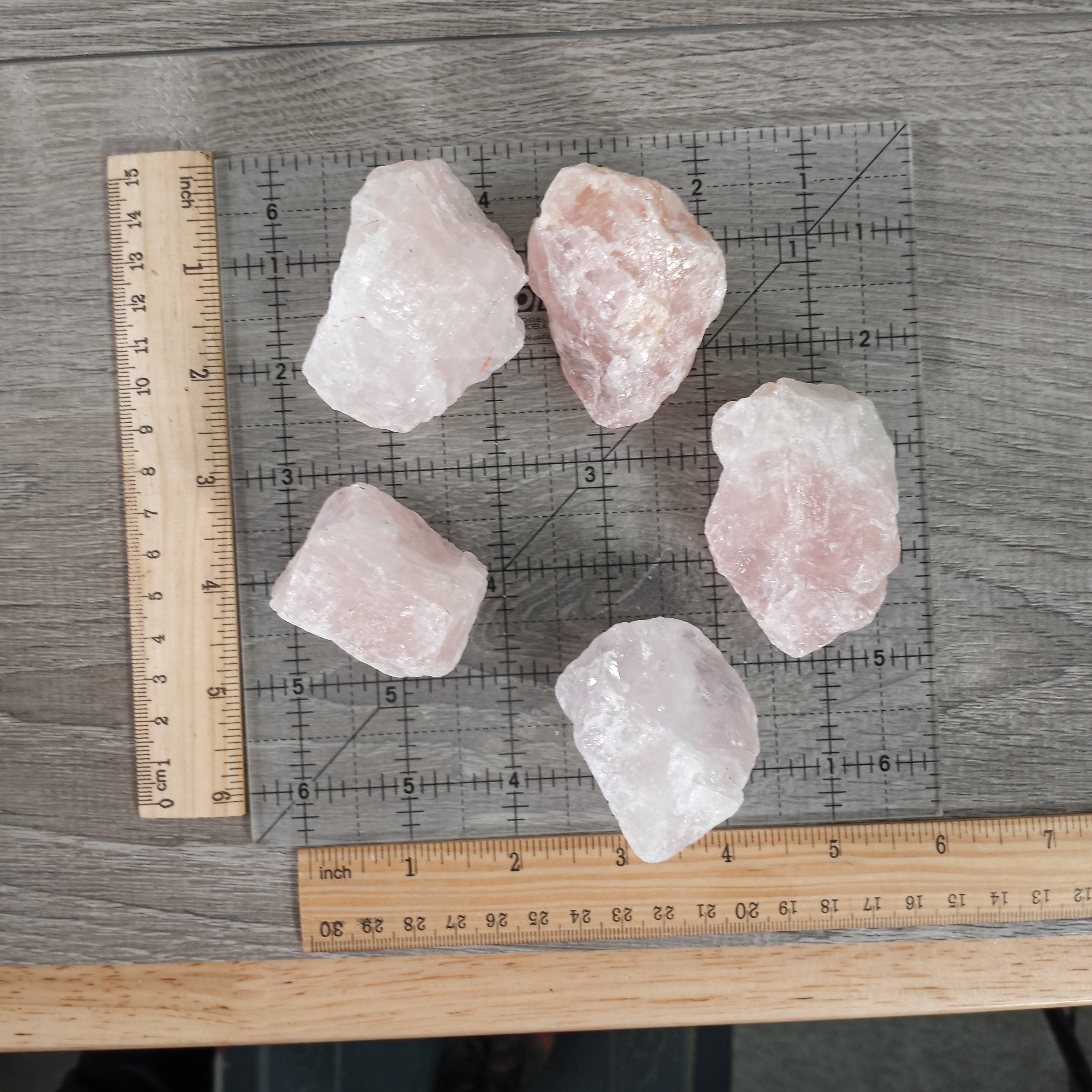 Bulk rough rose quartz stones for healing and decor