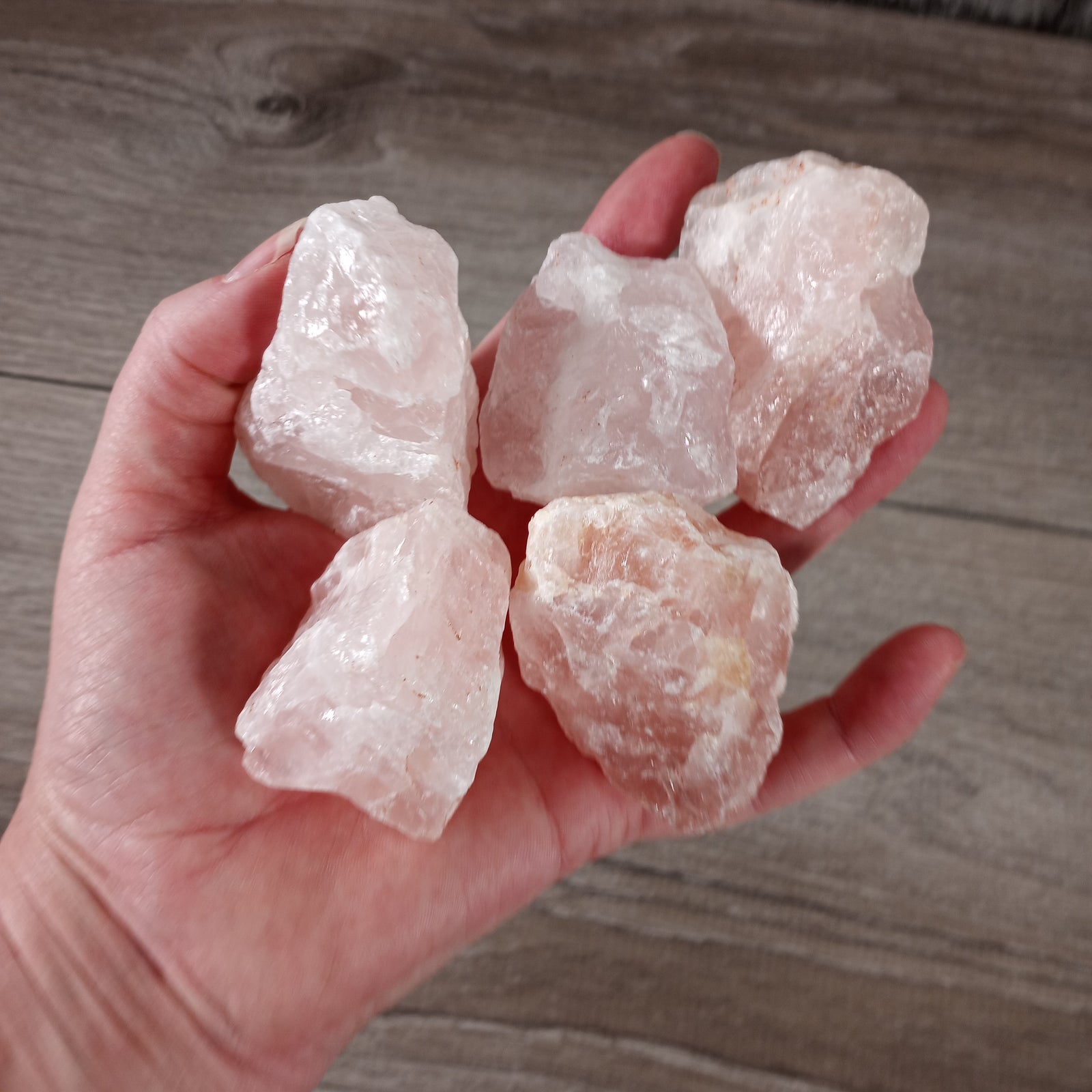 Rough rose quartz chunks 1 lb wholesale for crystal shops