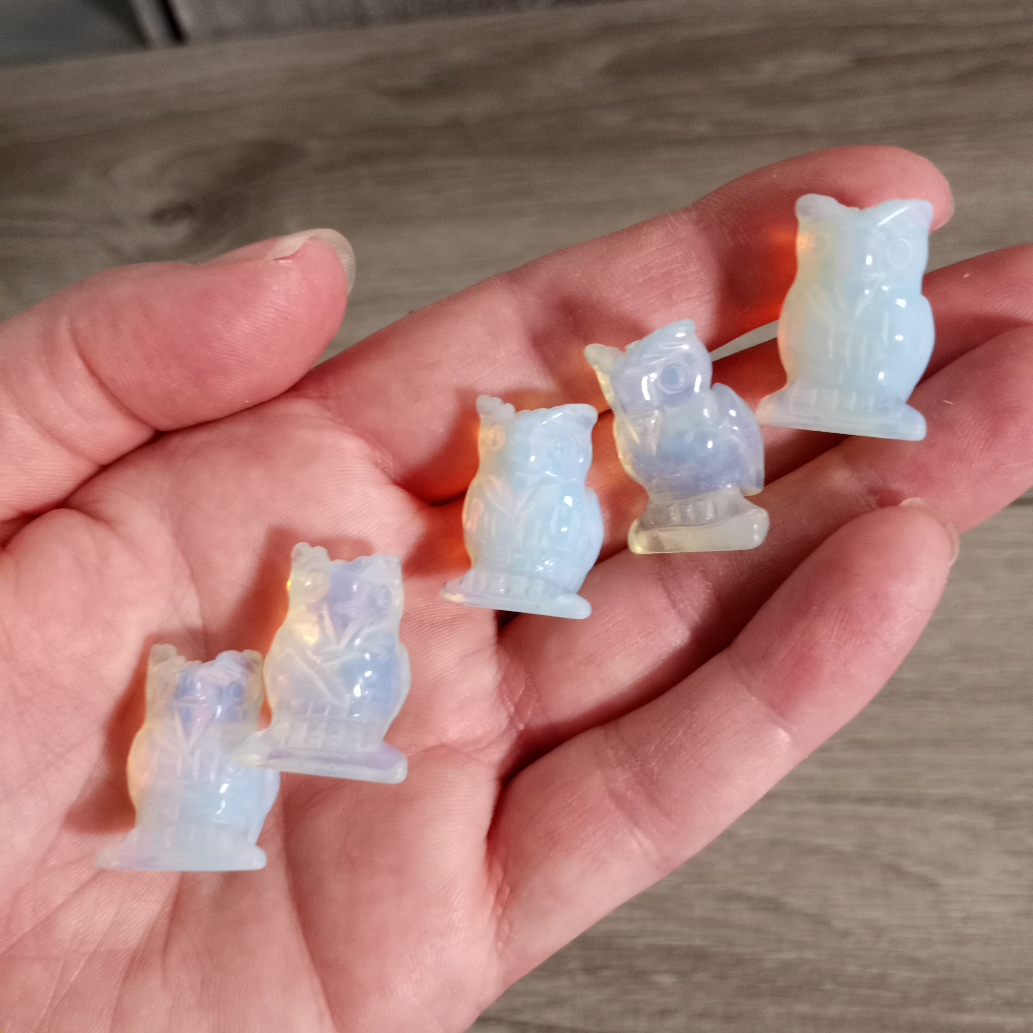 Gemstone Owl Figurine – Small Crystal Owl Decor