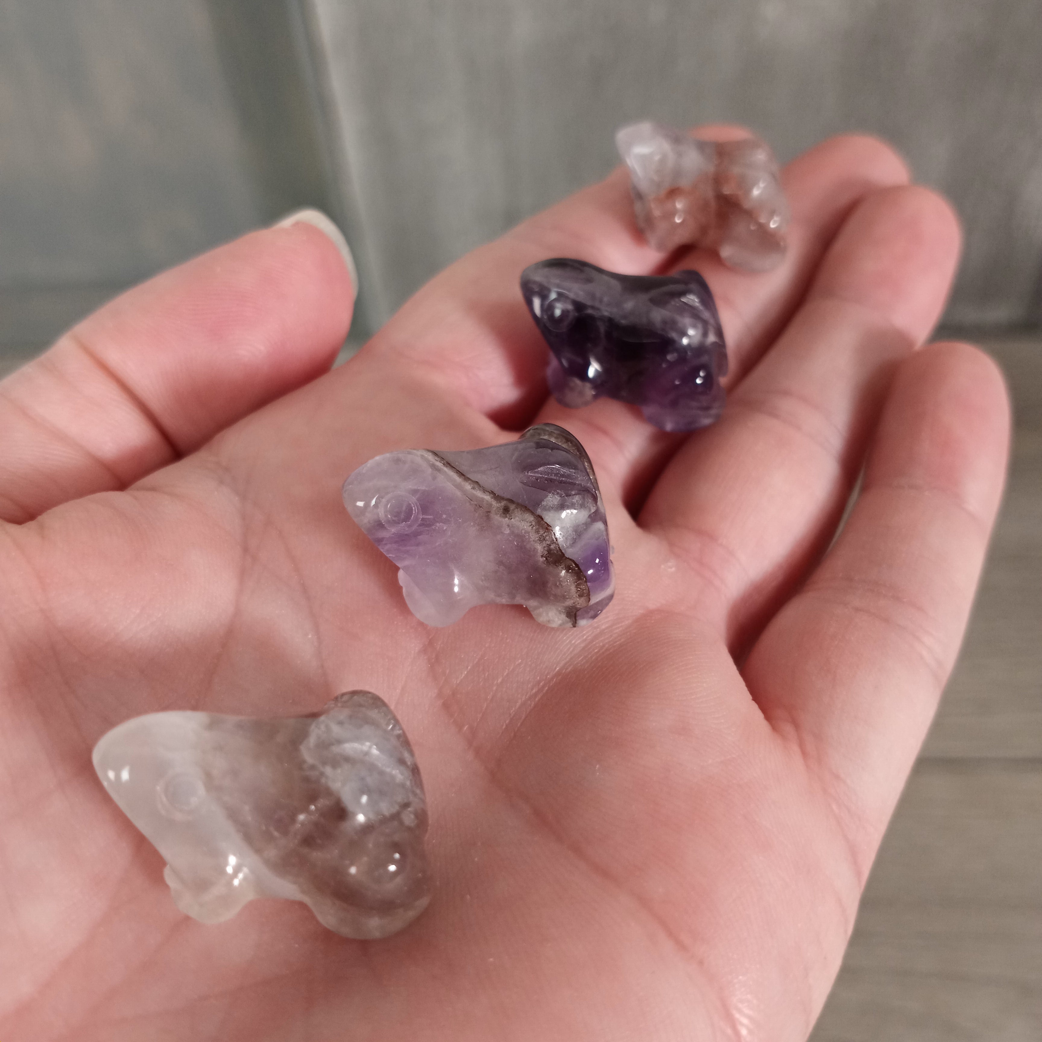 amethyst metaphysical animal carvings - wholesale