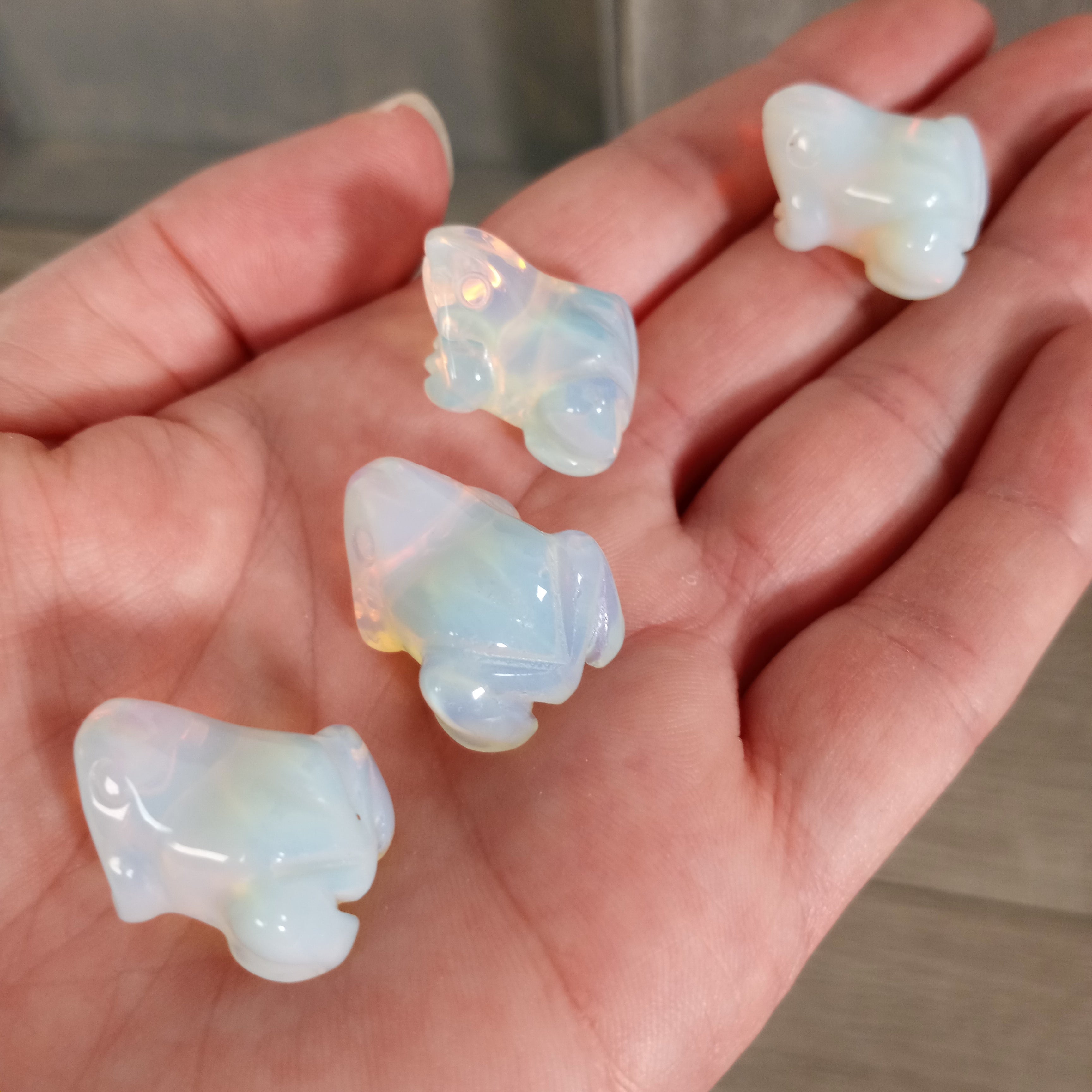opalite frog figurines for resale