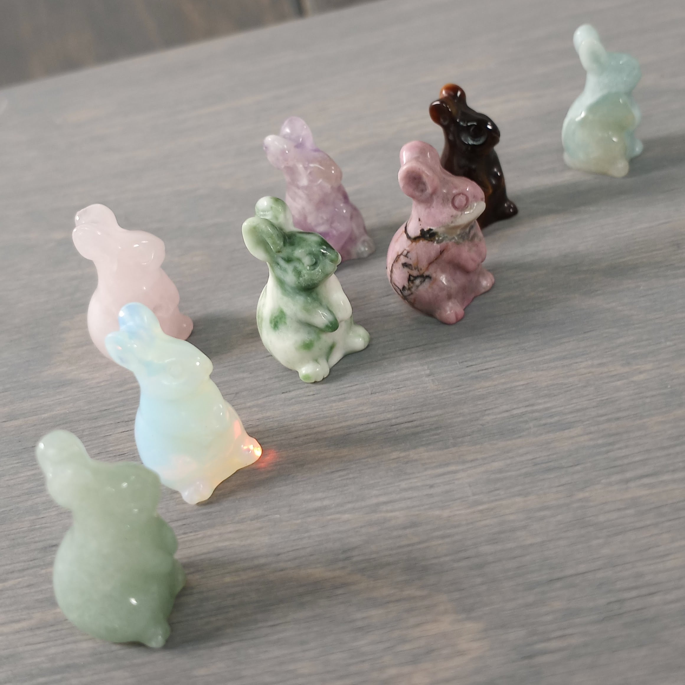 Assorted Wholesale crystal rabbit statues for resale