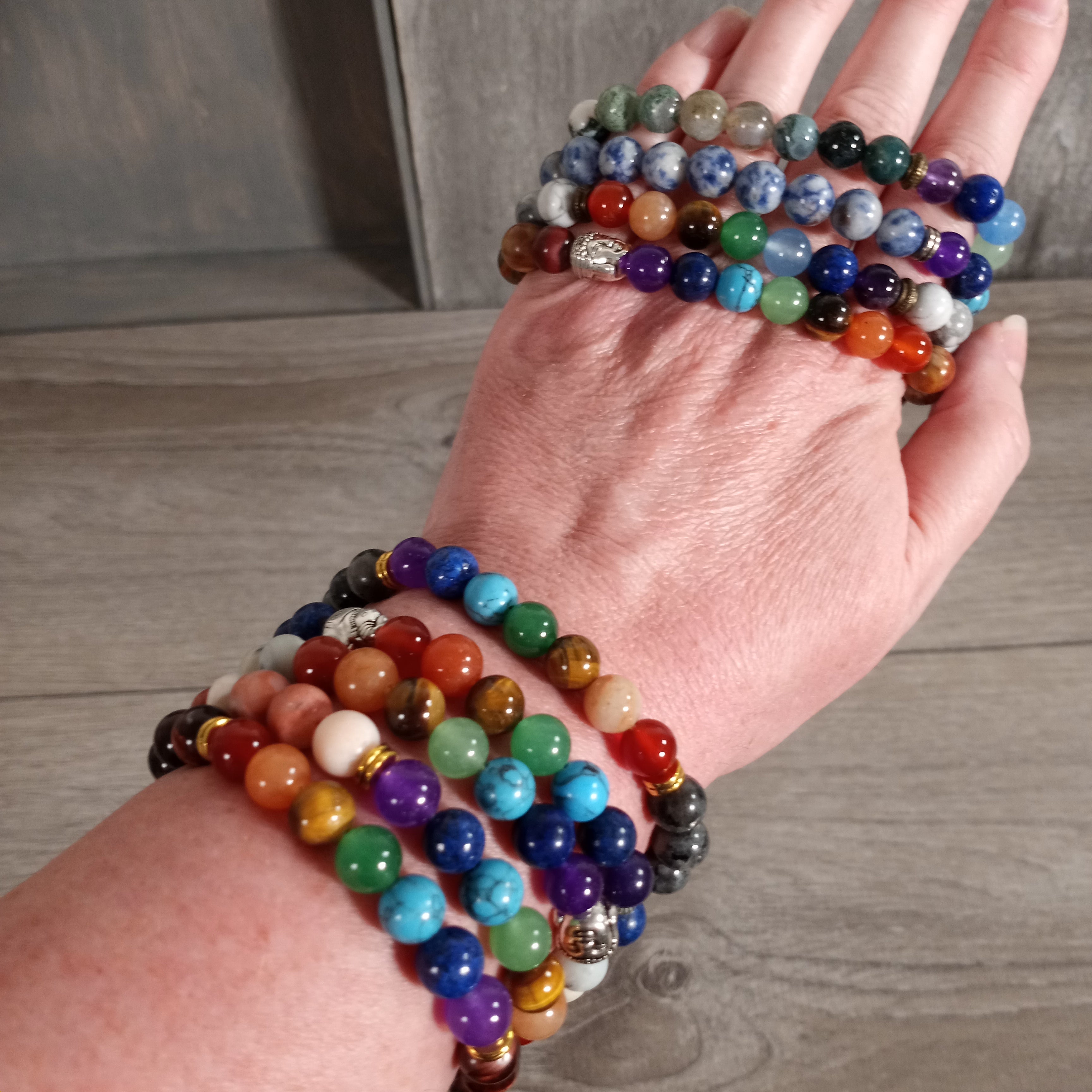 Gemstone Chakra Healing Bracelets 8mm - Wholesale