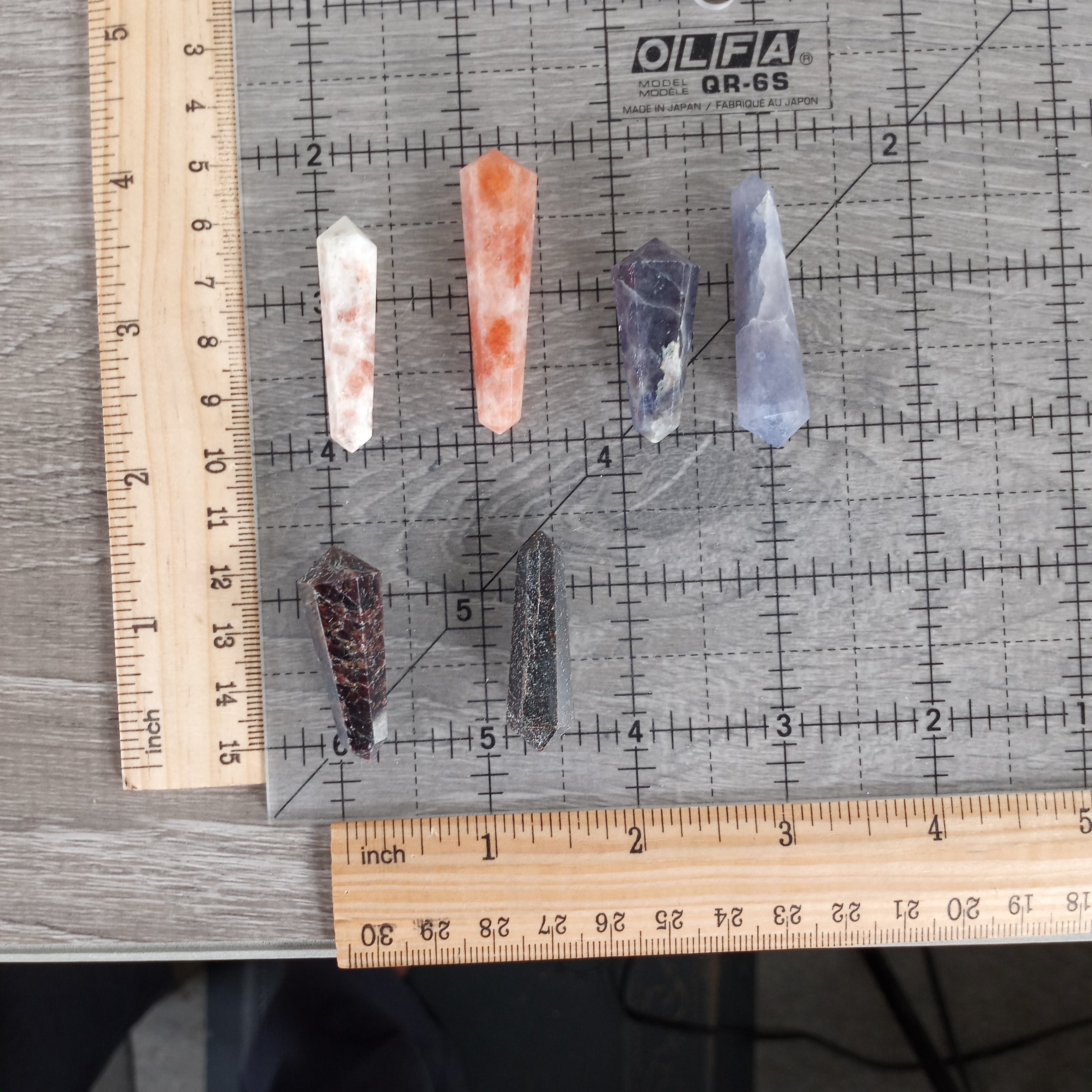 faceted small gemstone wands bulk