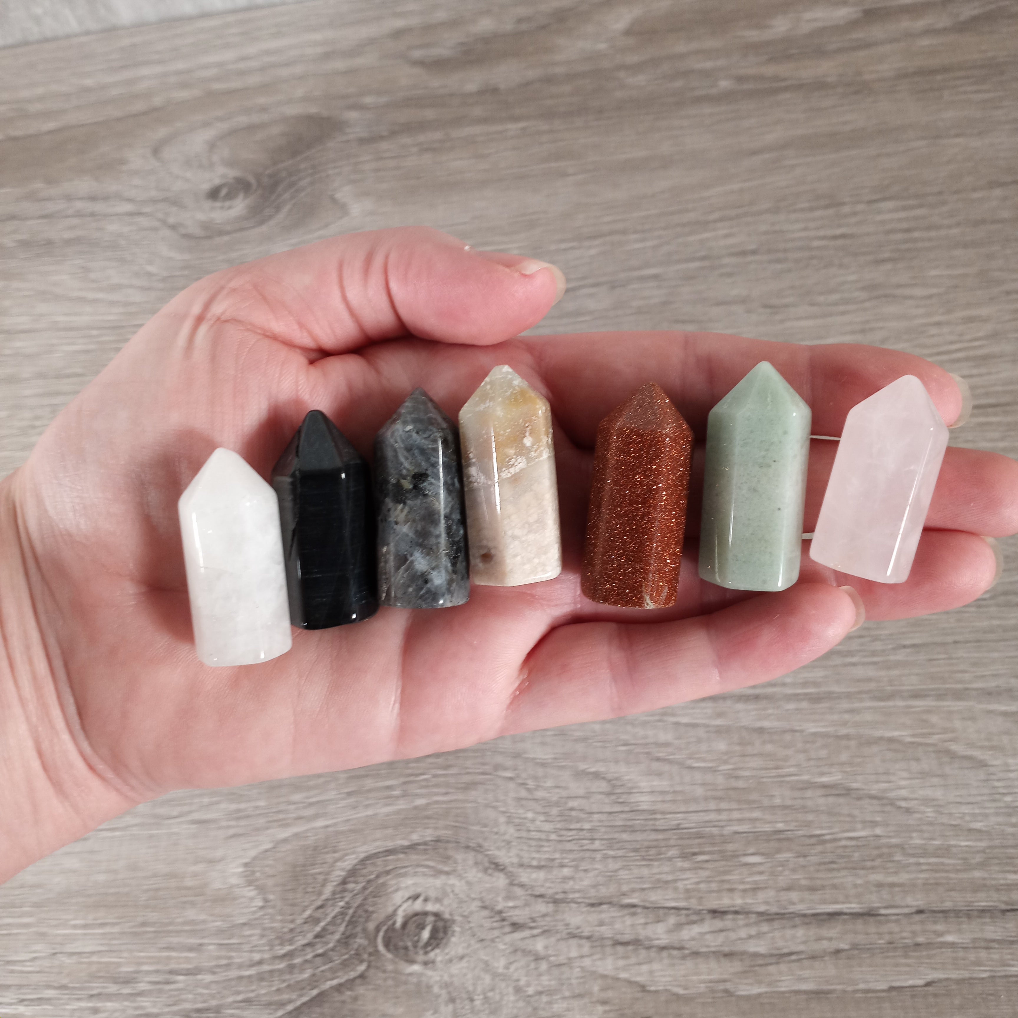 Assorted Gemstone bulk crystal obelisk