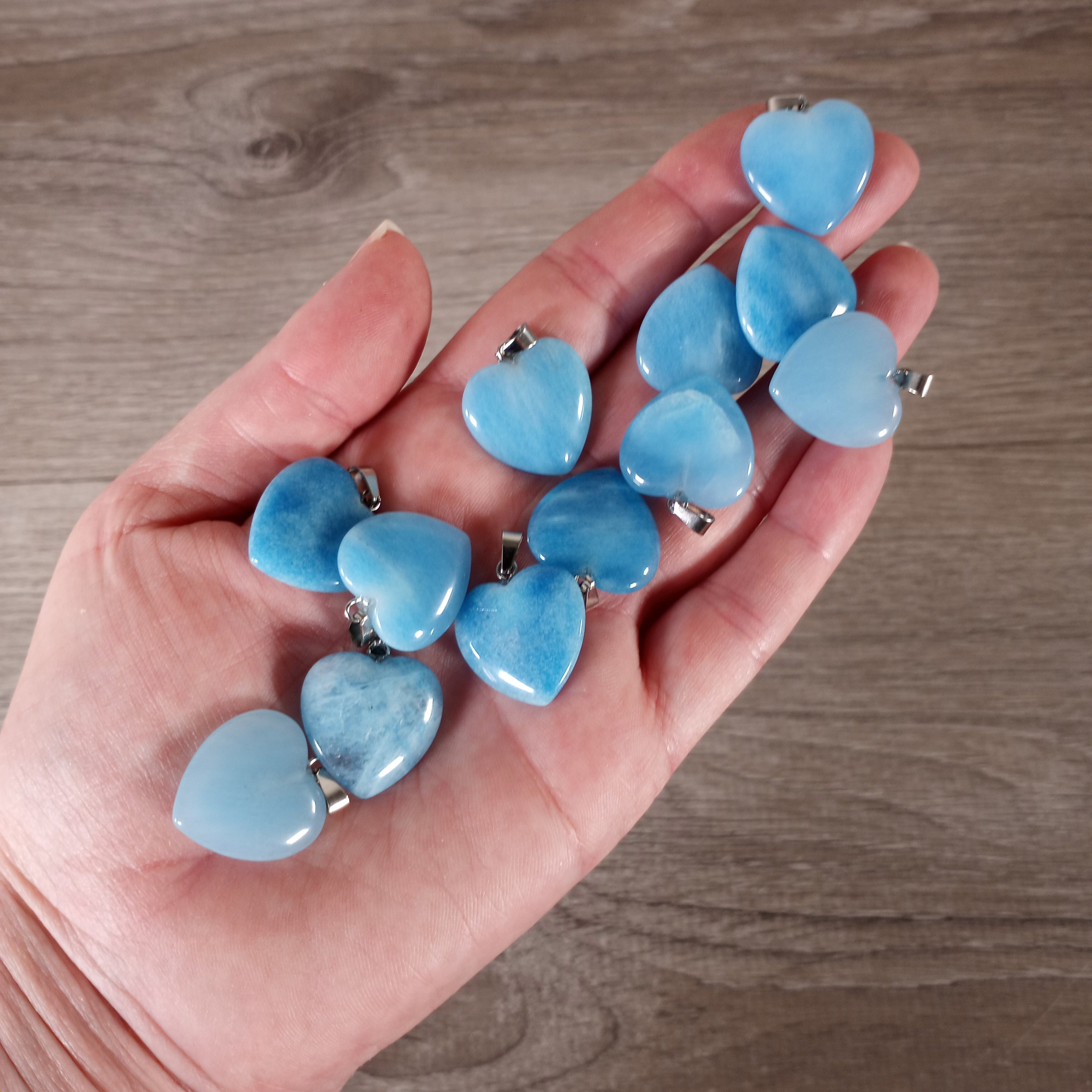 20mm Gemstone Heart Pendants – Bulk Wholesale Jewelry