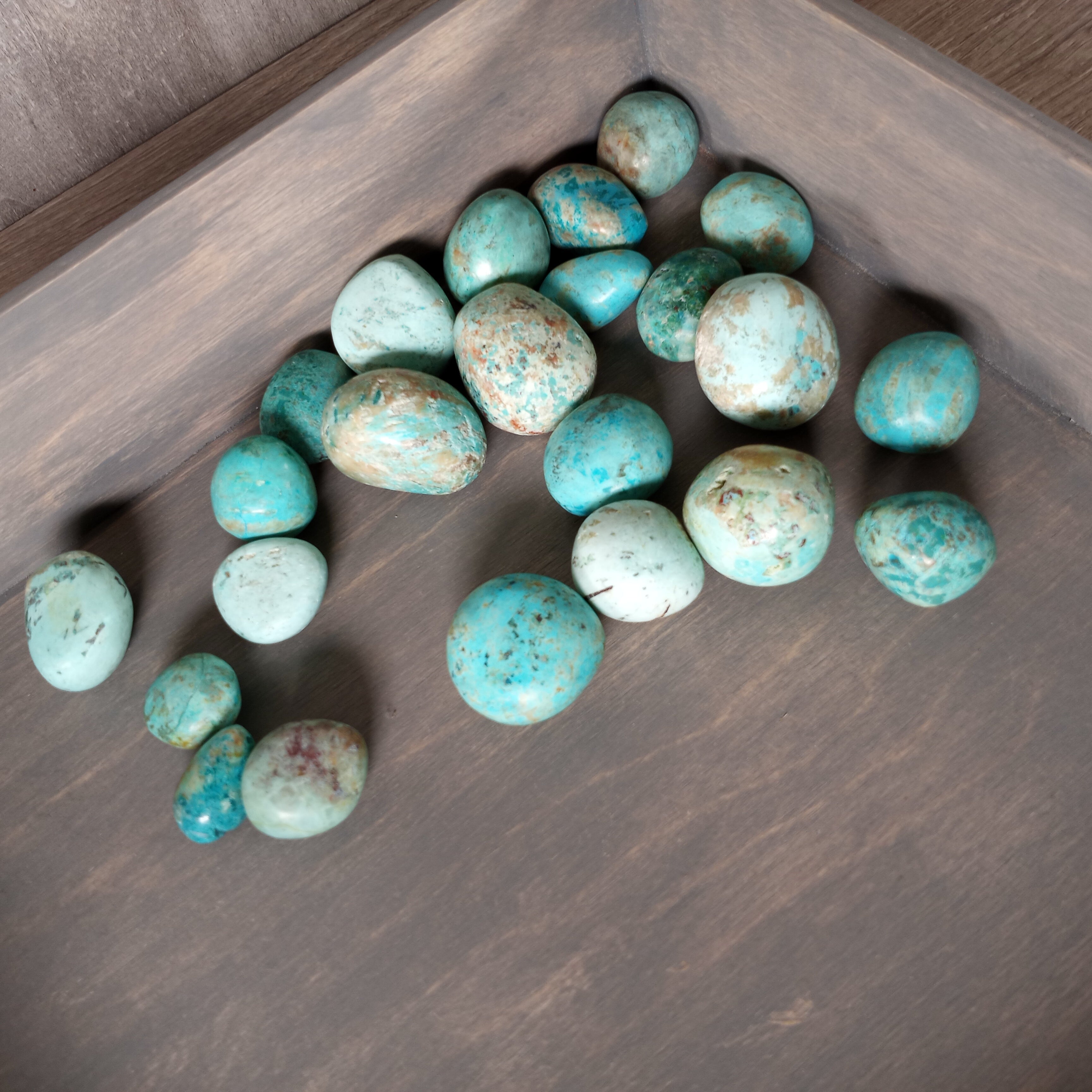 Natural Chrysocolla Turquoise stones for metaphysical shops.