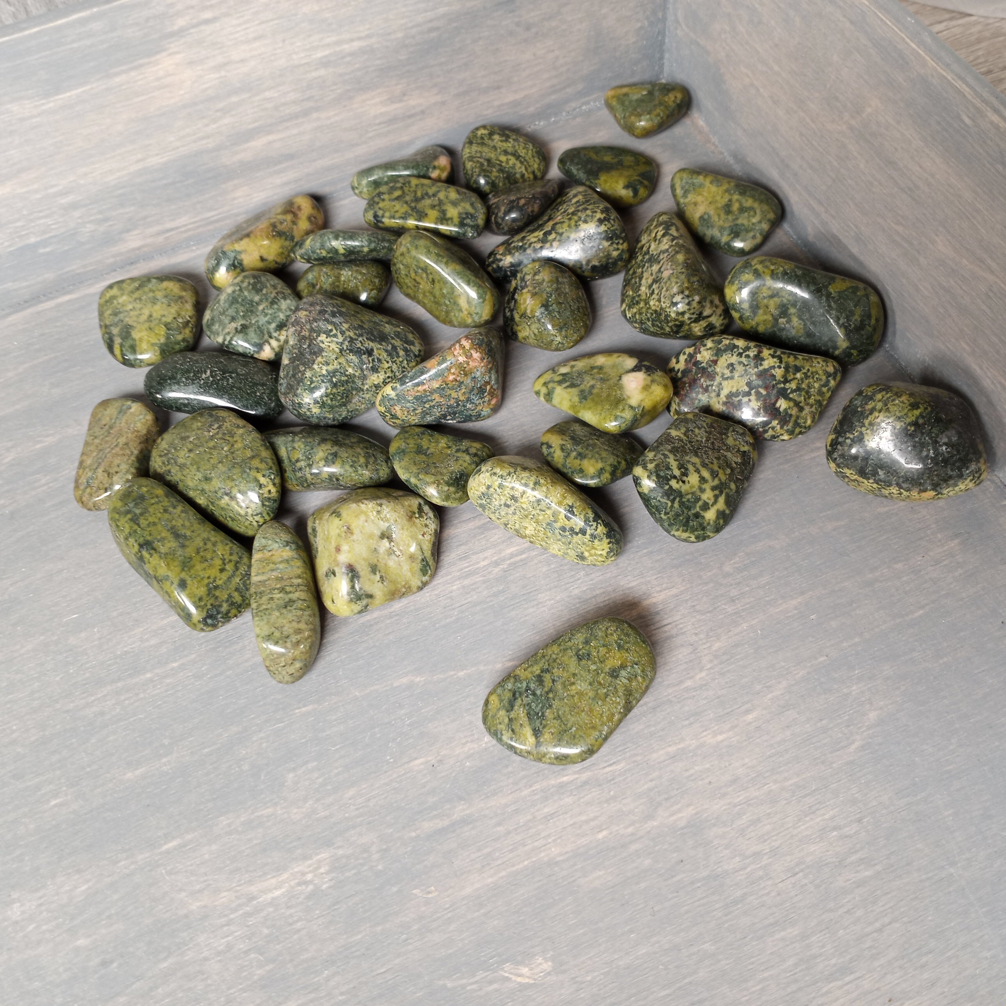 1-pound lot of natural Epidote gemstones for bulk purchase